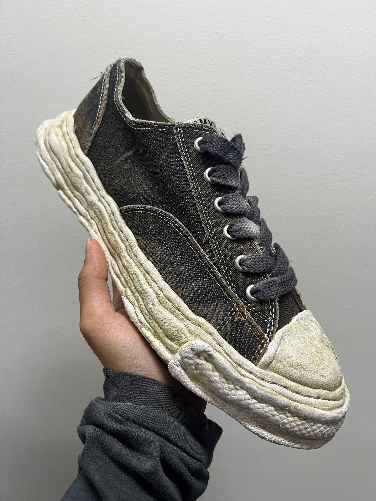 Maison Mihara Yasuhiro Peterson 23 OG Sole Washed Denim Low 'Black'