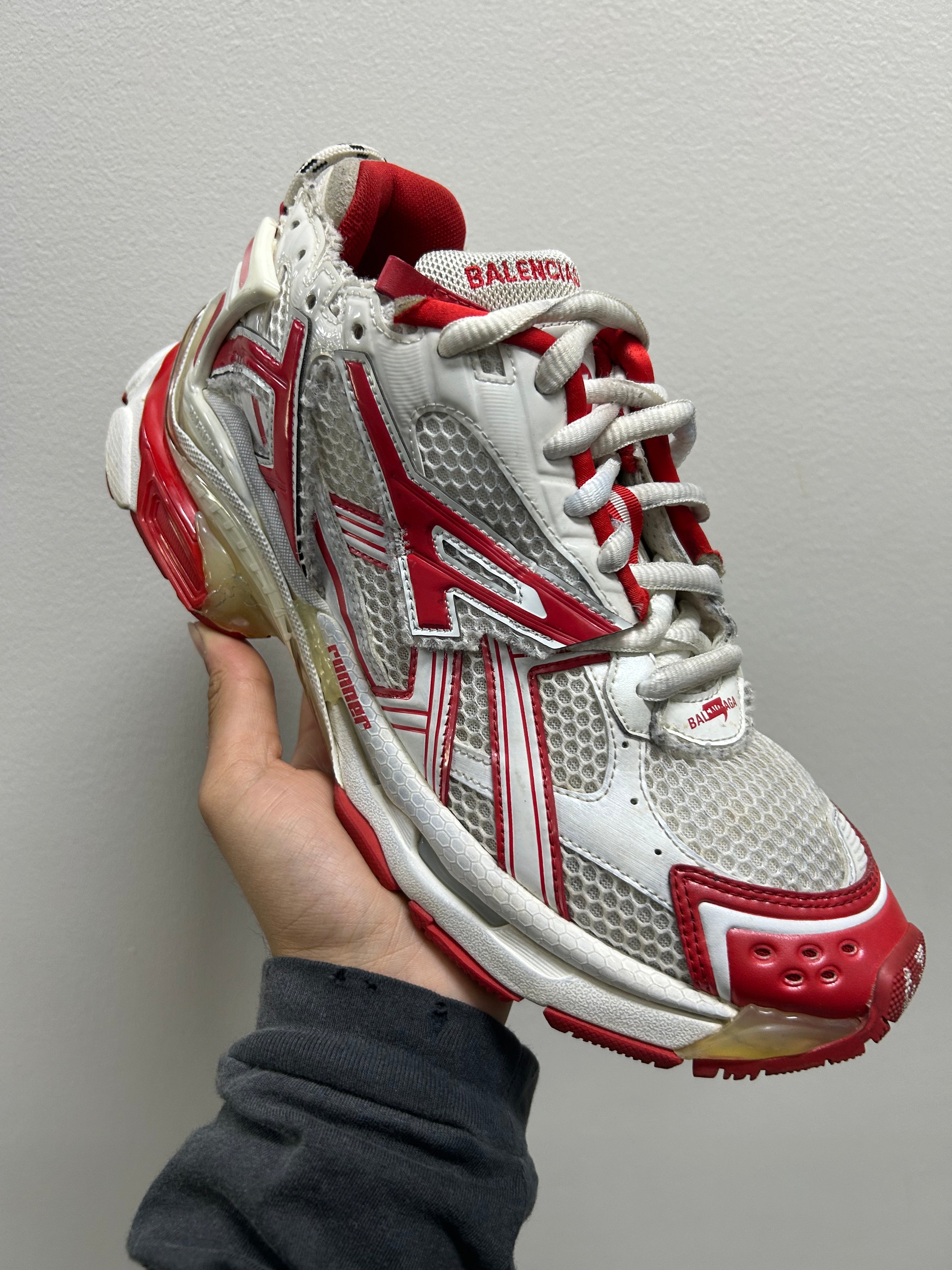 Balenciaga Runner Sneaker White Red