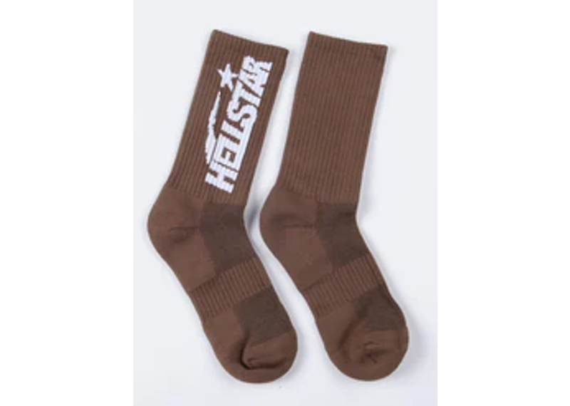Hellstar Logo Socks Brown Earth