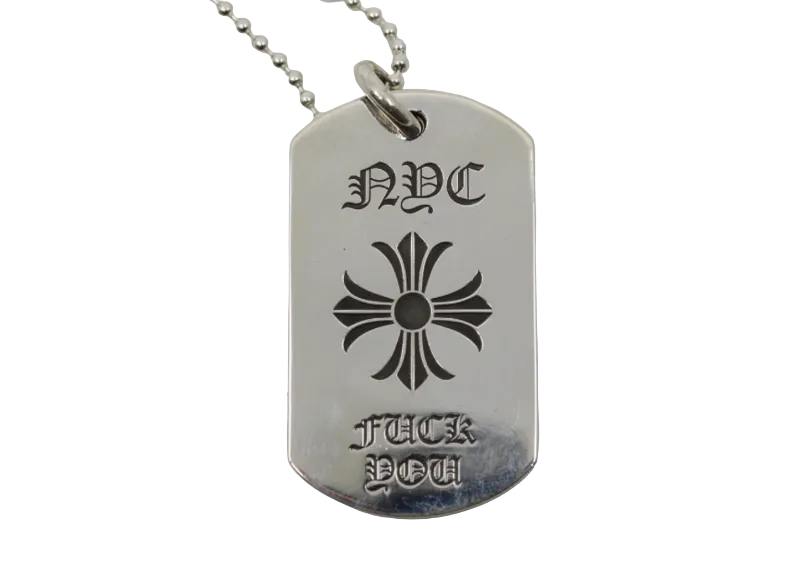 Chrome Hearts Chrome hearts dog tag fuck you NYC exclusive