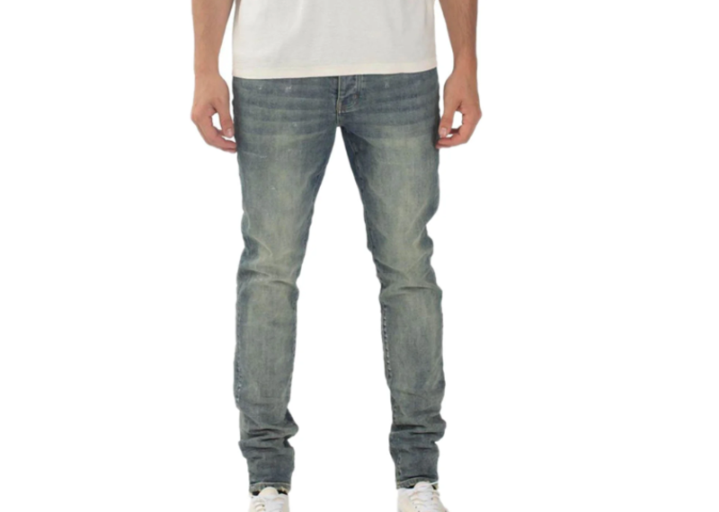 Purple Brand Metallic Blue Denim