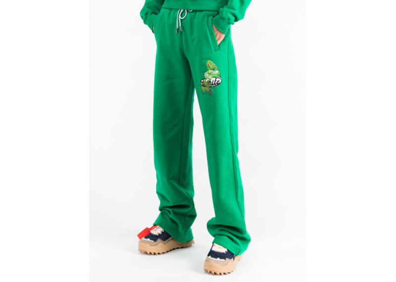OFF-WHITE LEAF GREEN CLASSIC LOGO SWEATPANTS