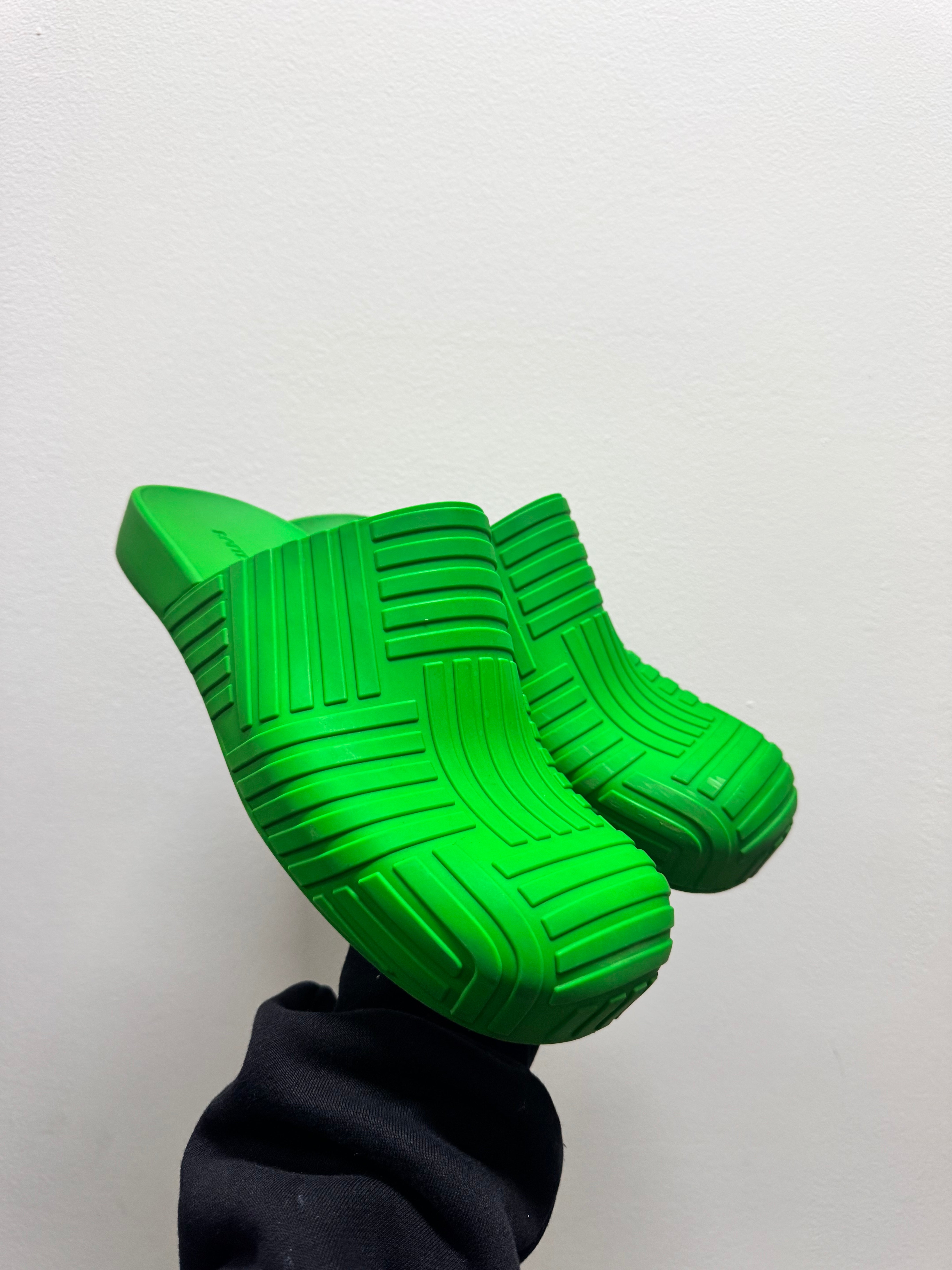 Bottega Veneta Rubber Clog Slide Parakeet