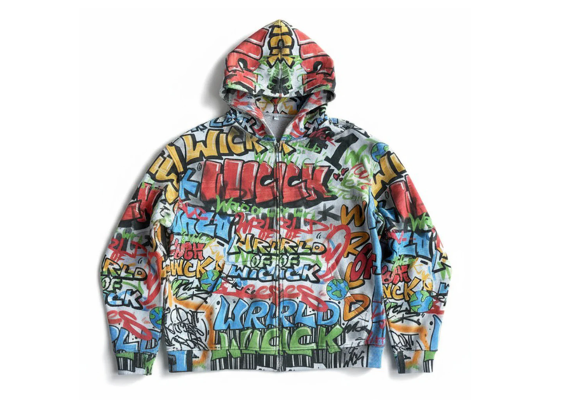 WICK City Canvas Graffiti Zip-Up