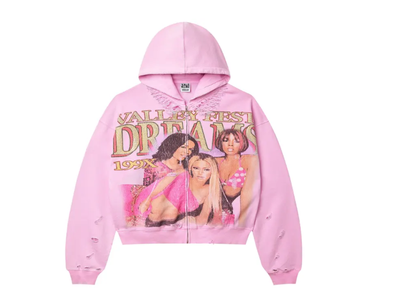 Vale Forever Dreams Zip Up Hoodie Pink
