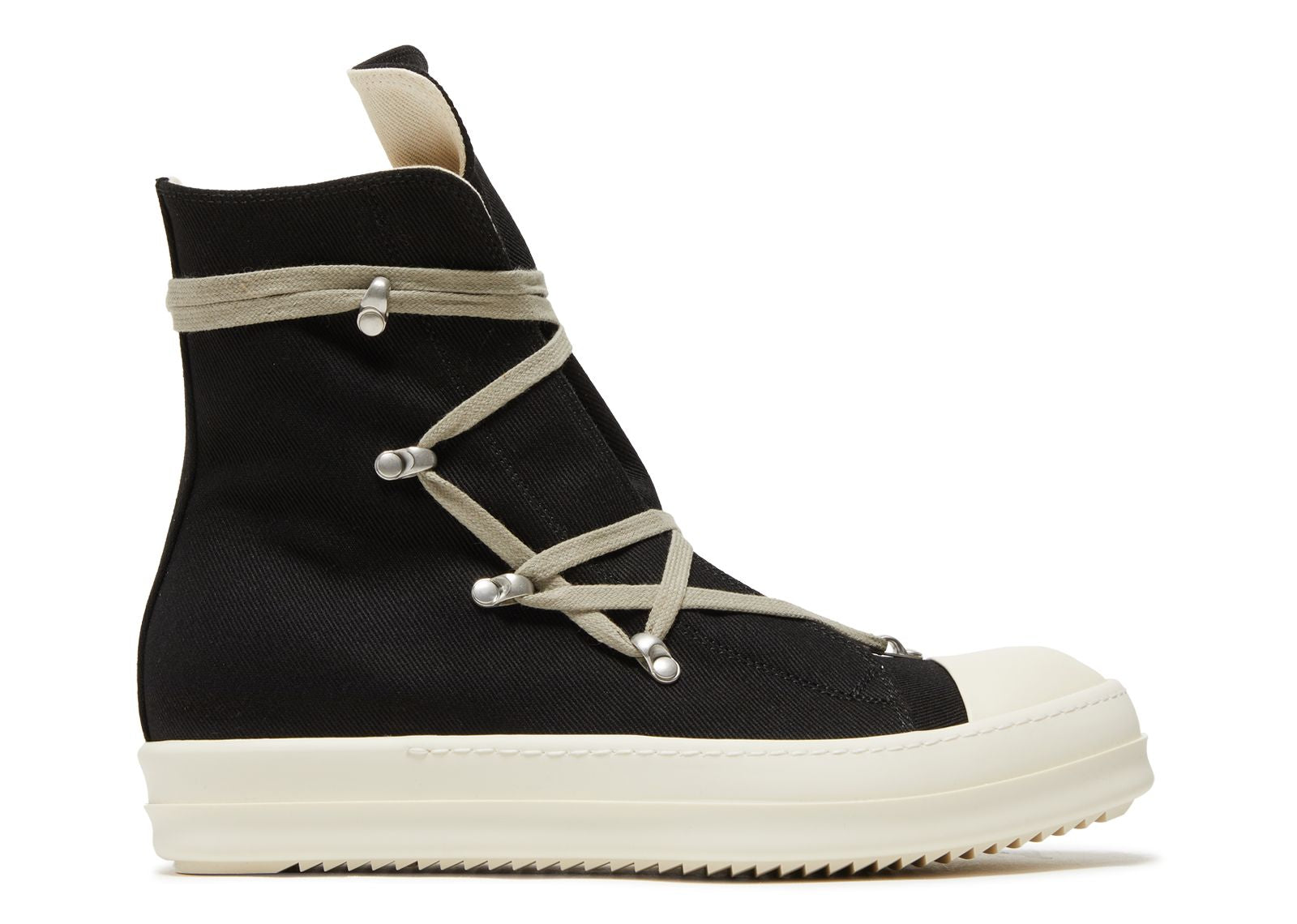 Rick Owens DRKSHDW Strobe Cotton Denim Hexa High Black Milk