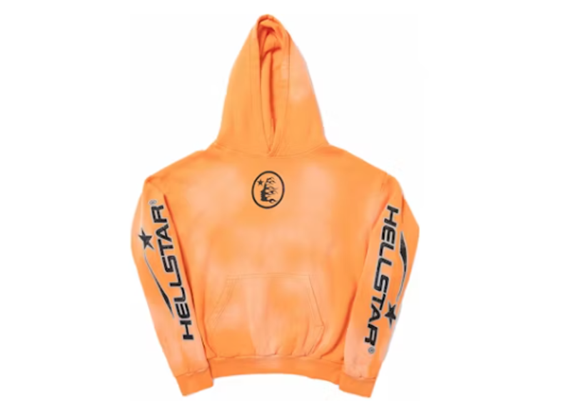 Hellstar Fire Orange Hoodie Orange Dye