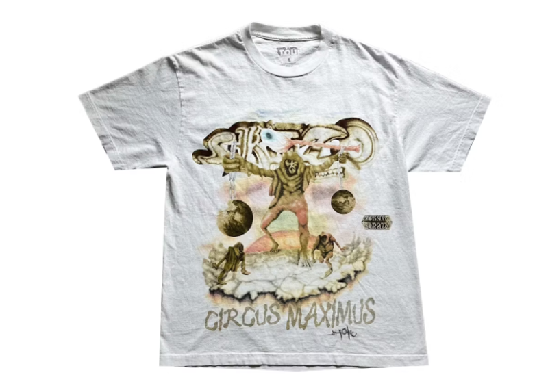 Cactus Jack by Travis Scott Utopia Tour Skitzo Circus Maximus Tee White