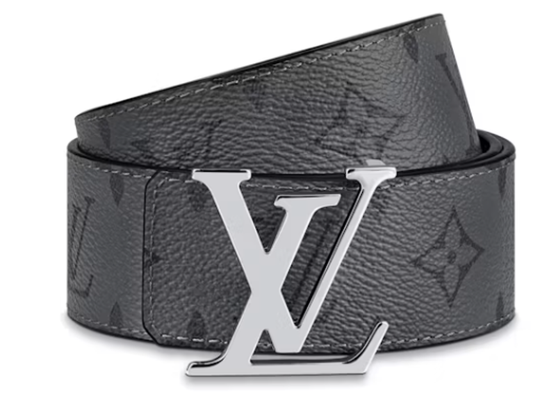 Louis Vuitton Reversible Belt Initiales Monogram Eclipse Reverse Gray (SIZE 44)