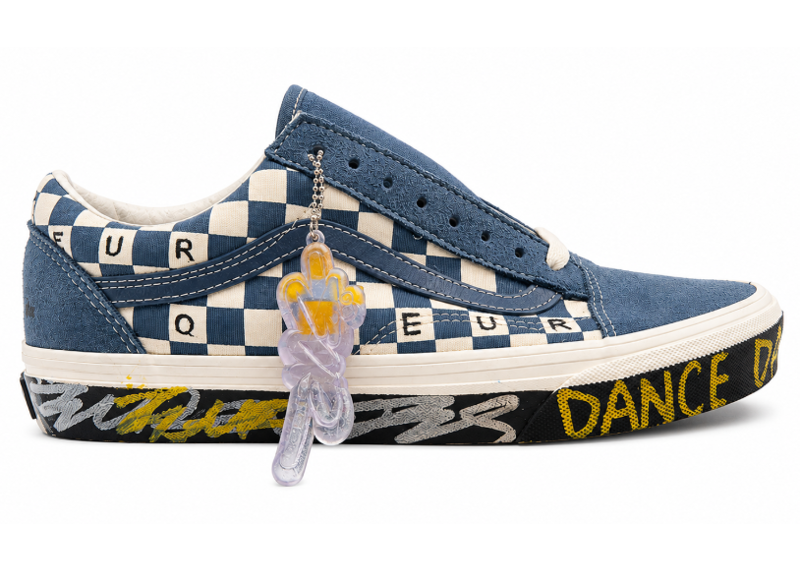 EURODOES VANS NAVY CHECKERBOARD WHAMMED OLD SKOOL