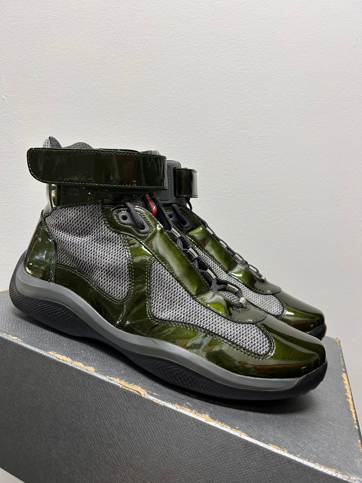 Prada Cup Dark Satin Olive High