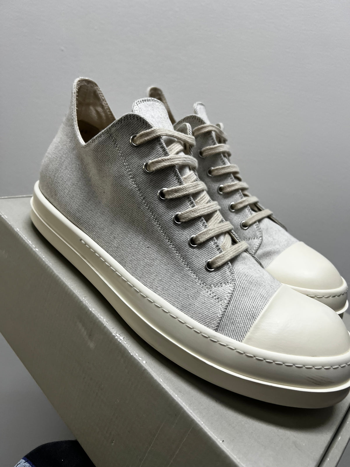 Rick Owens EDFU DRKSHDW Canvas Low Grey