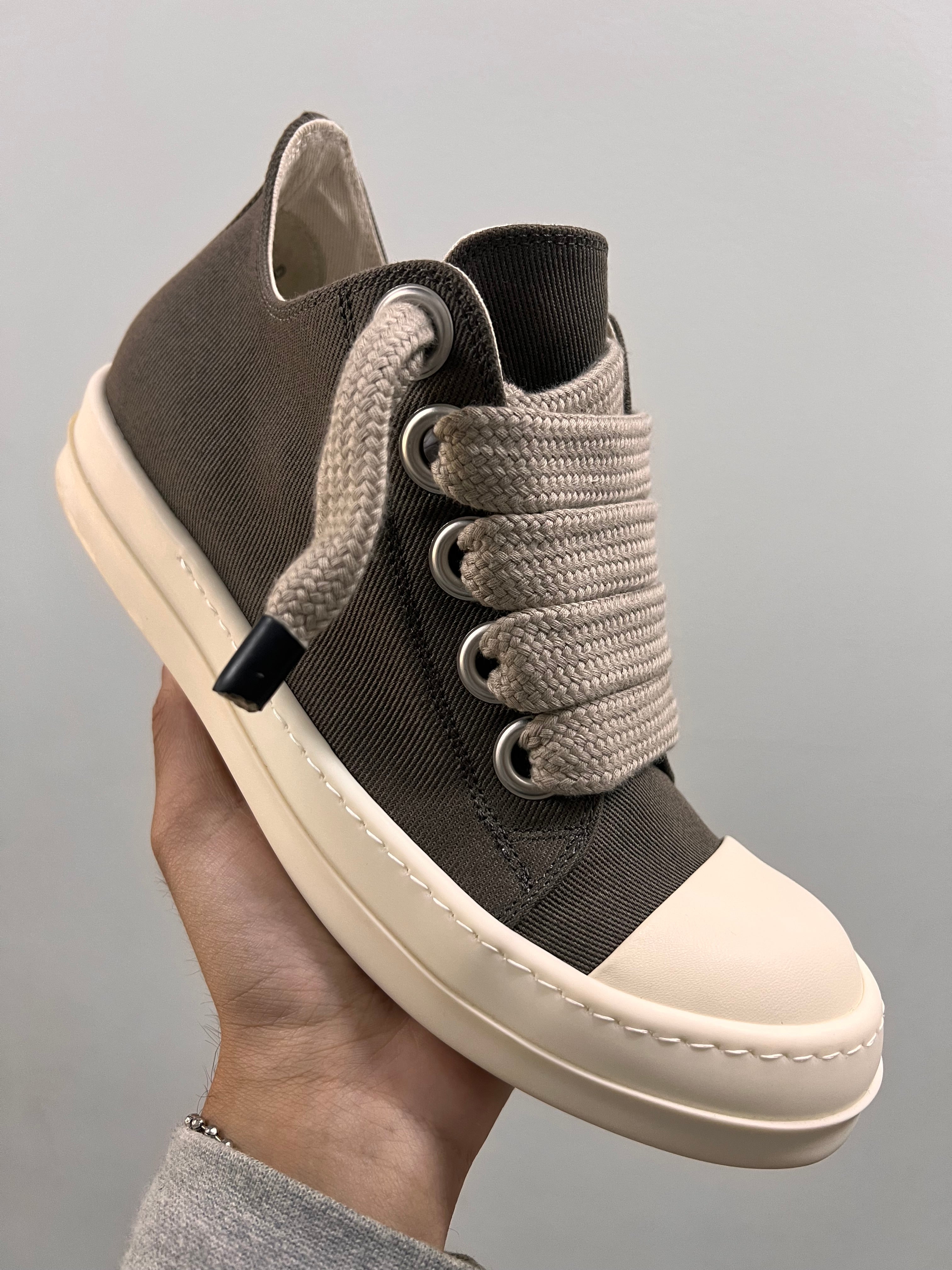 Rick Owens DRKSHDW Low Sneaks Dust Cotton Canvas