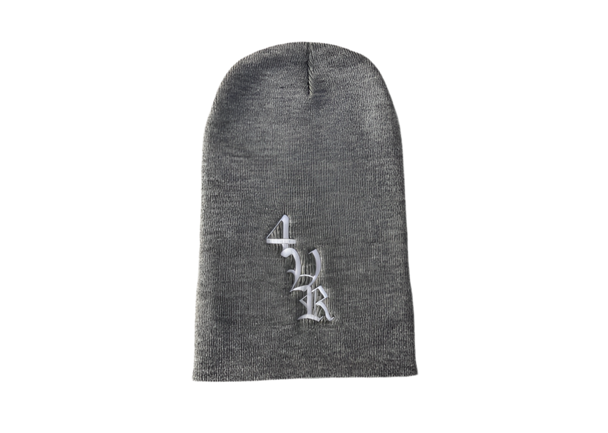 4EVEUARY GREY SLOPE BEANIE
