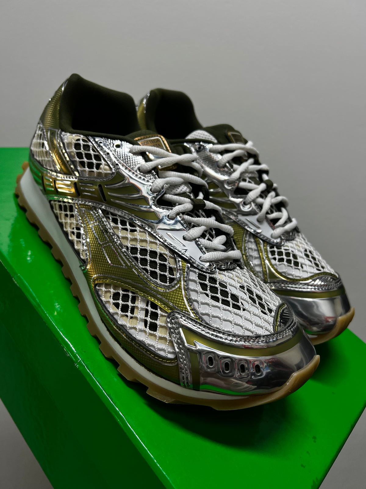 Bottega Veneta Orbit Sneaker Mud White