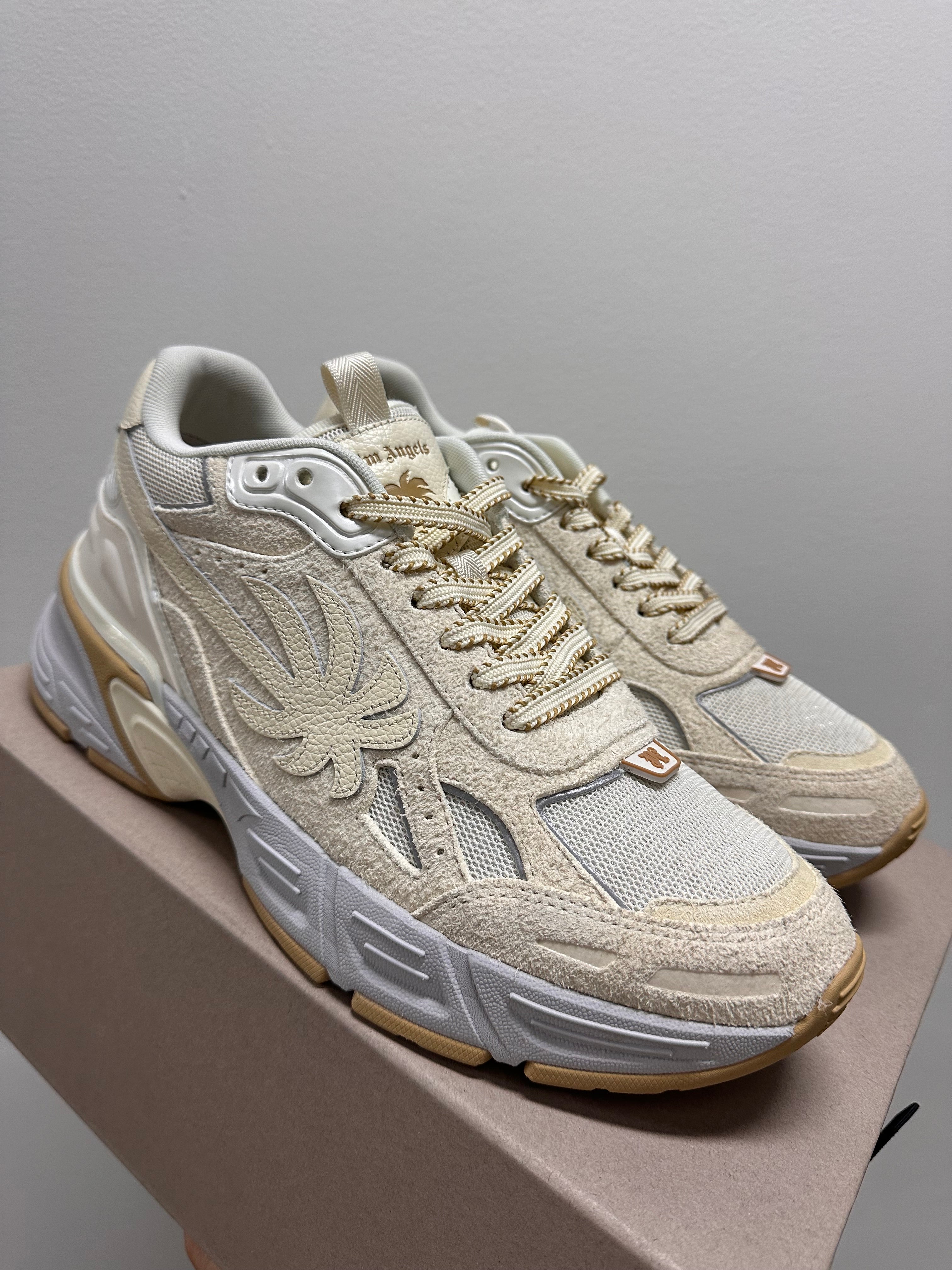 Palm Angels Palm Running Shoes Cream
