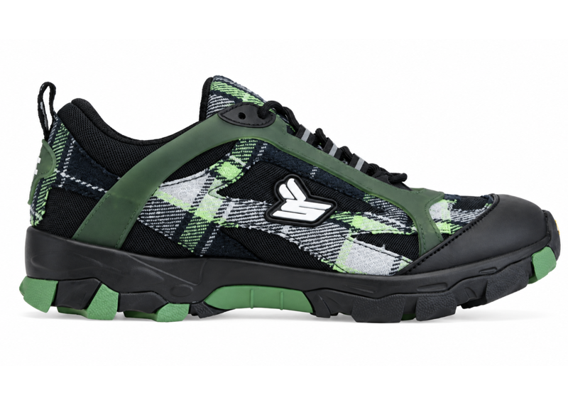 Sicko x Eric Emanuel  Hiking Sneakers Green/Black Plaid