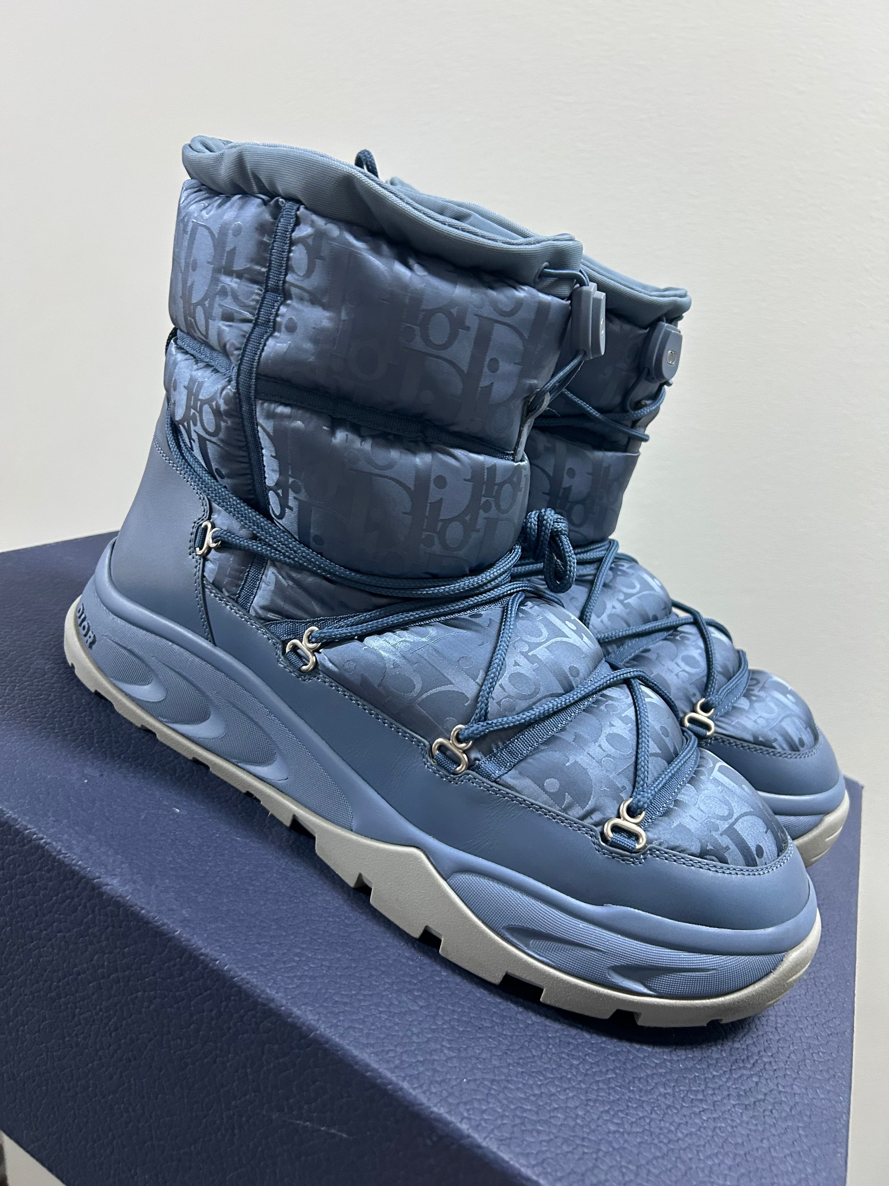 Dior Snow Ankle Boot Blue Oblique Nylon