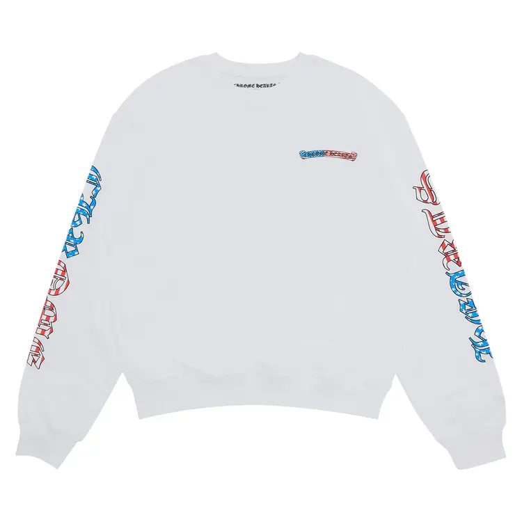 Chrome Hearts Matty Boy America Crewneck Sweatshirt White
