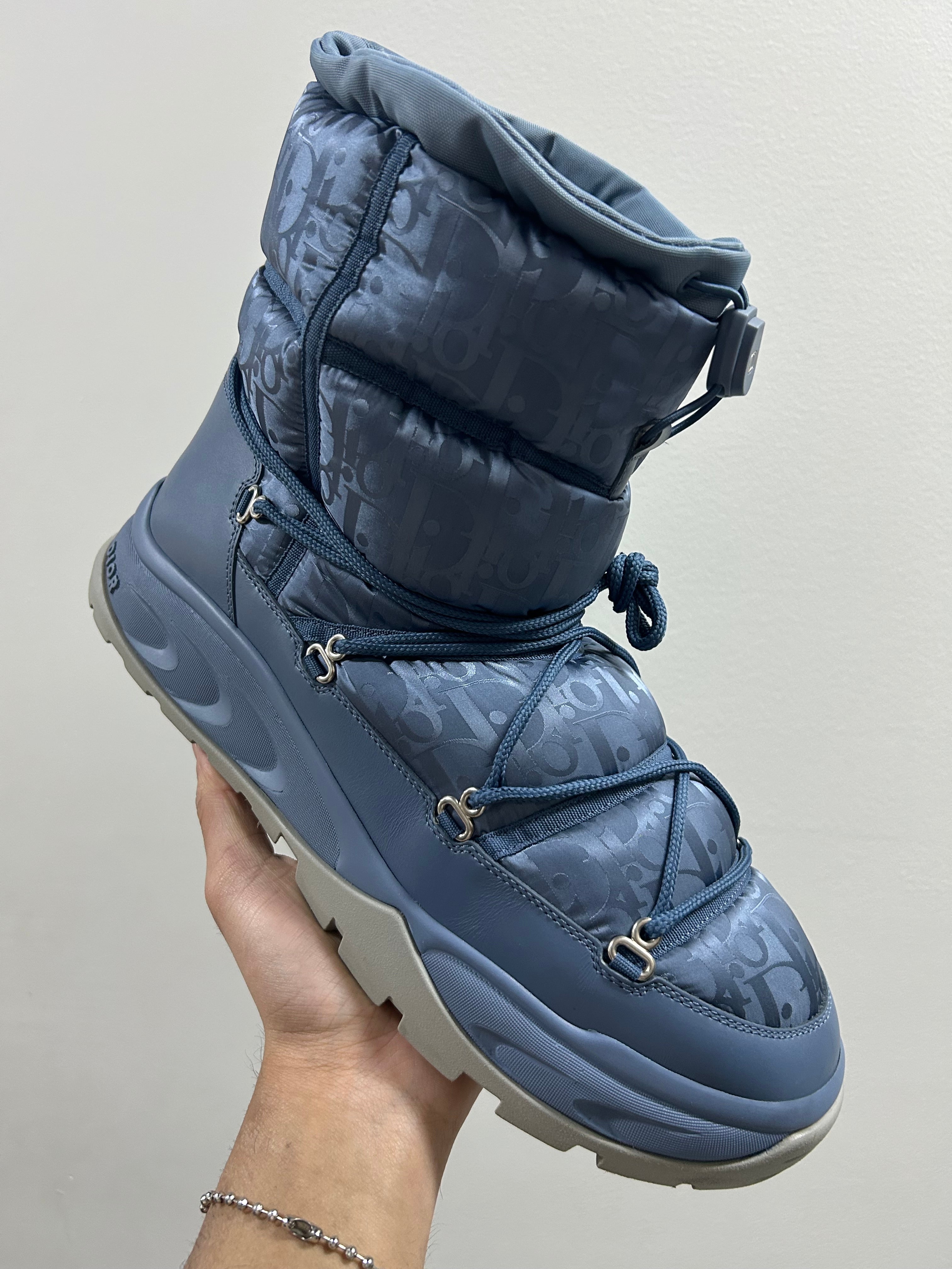 Dior Snow Ankle Boot Blue Oblique Nylon