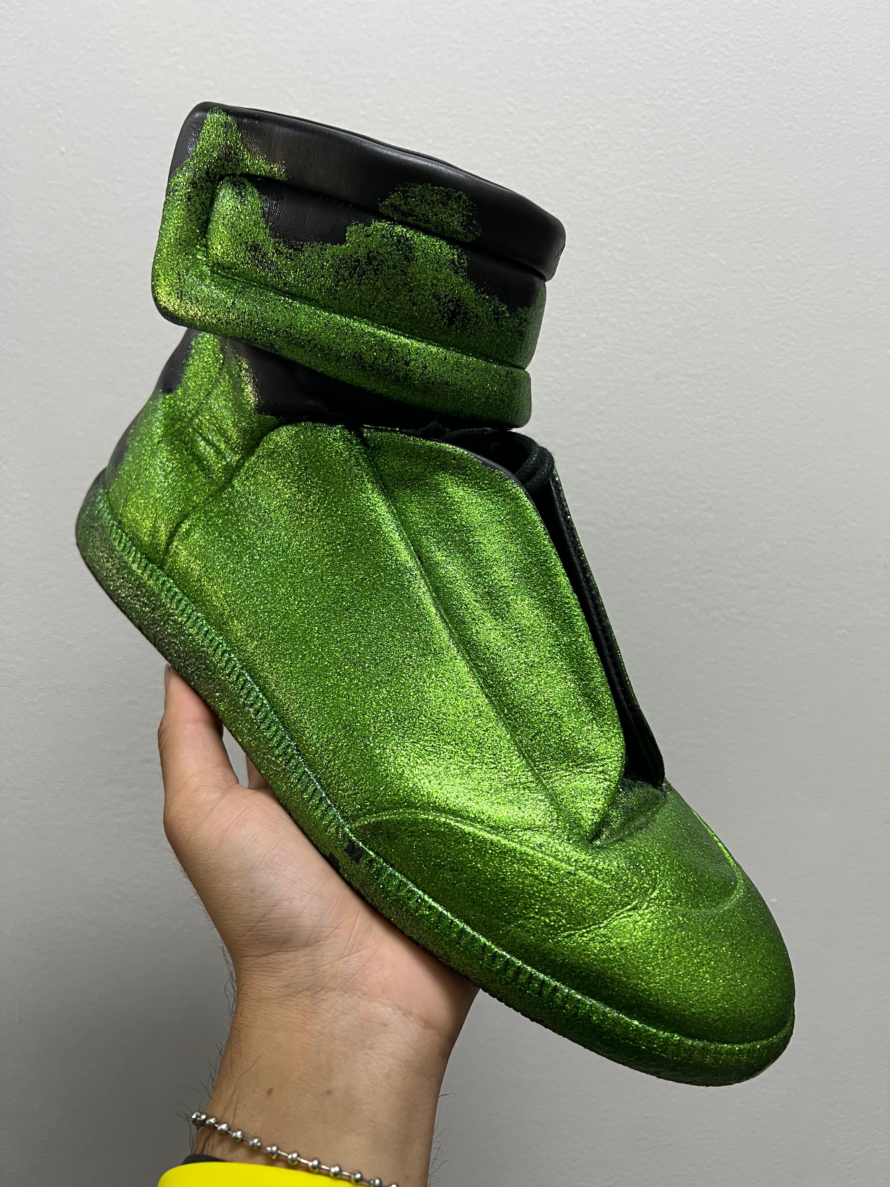 Maison Margiela 22 Future High Top Sneaker Green Glitter