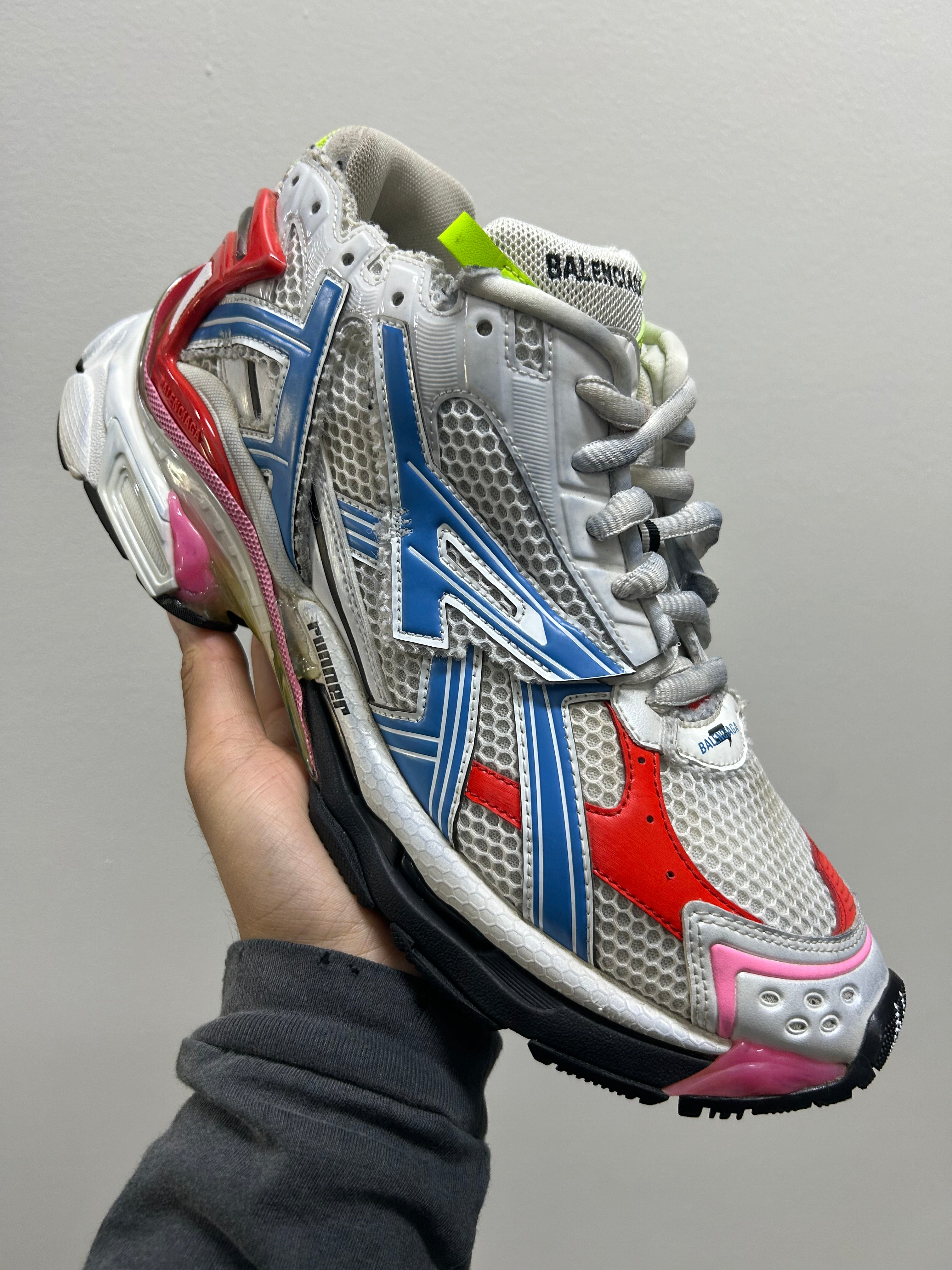 Balenciaga Runner Sneaker White Red Blue Pink