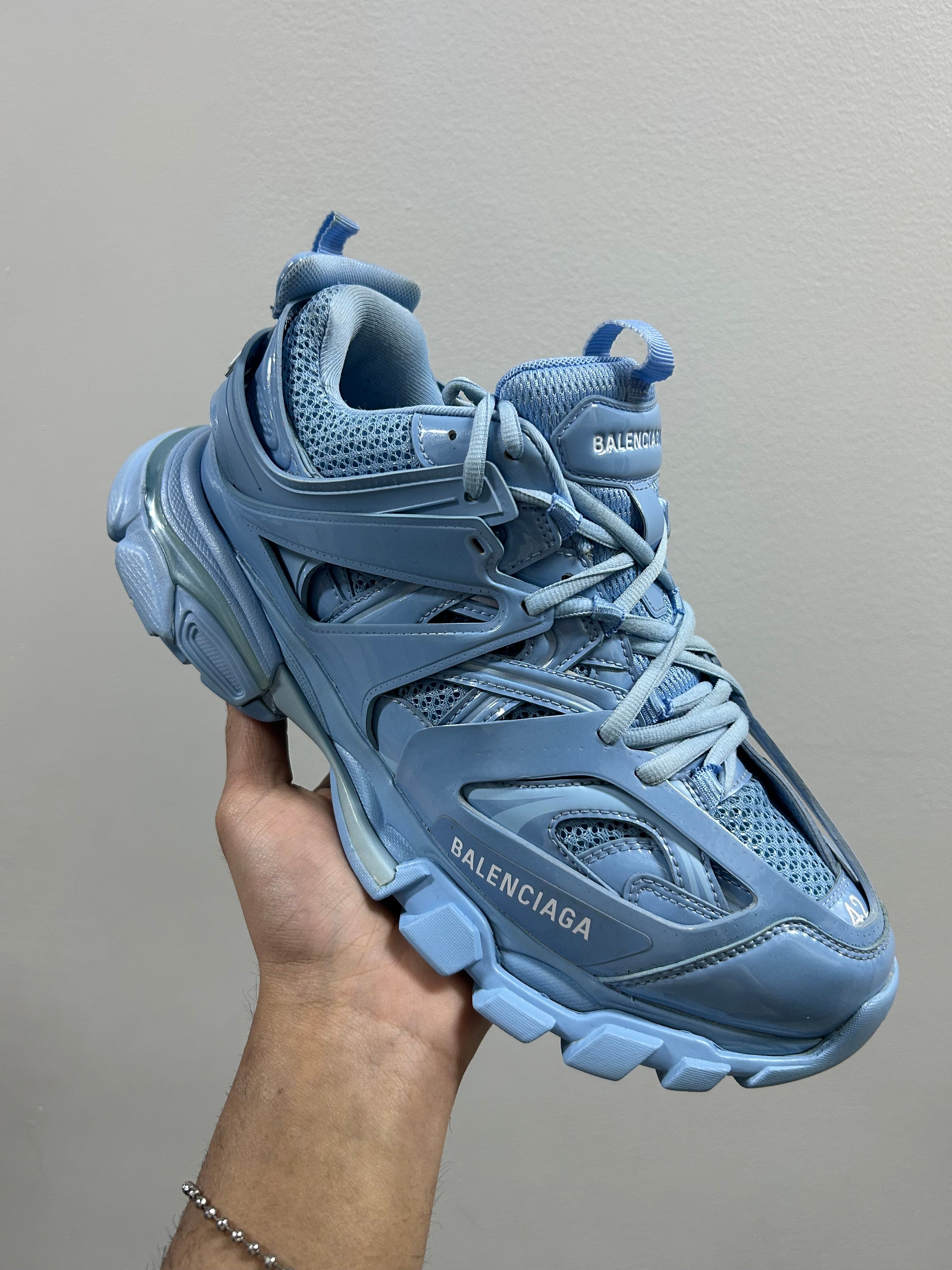 Balenciaga Track Sneaker Metallic Light Blue