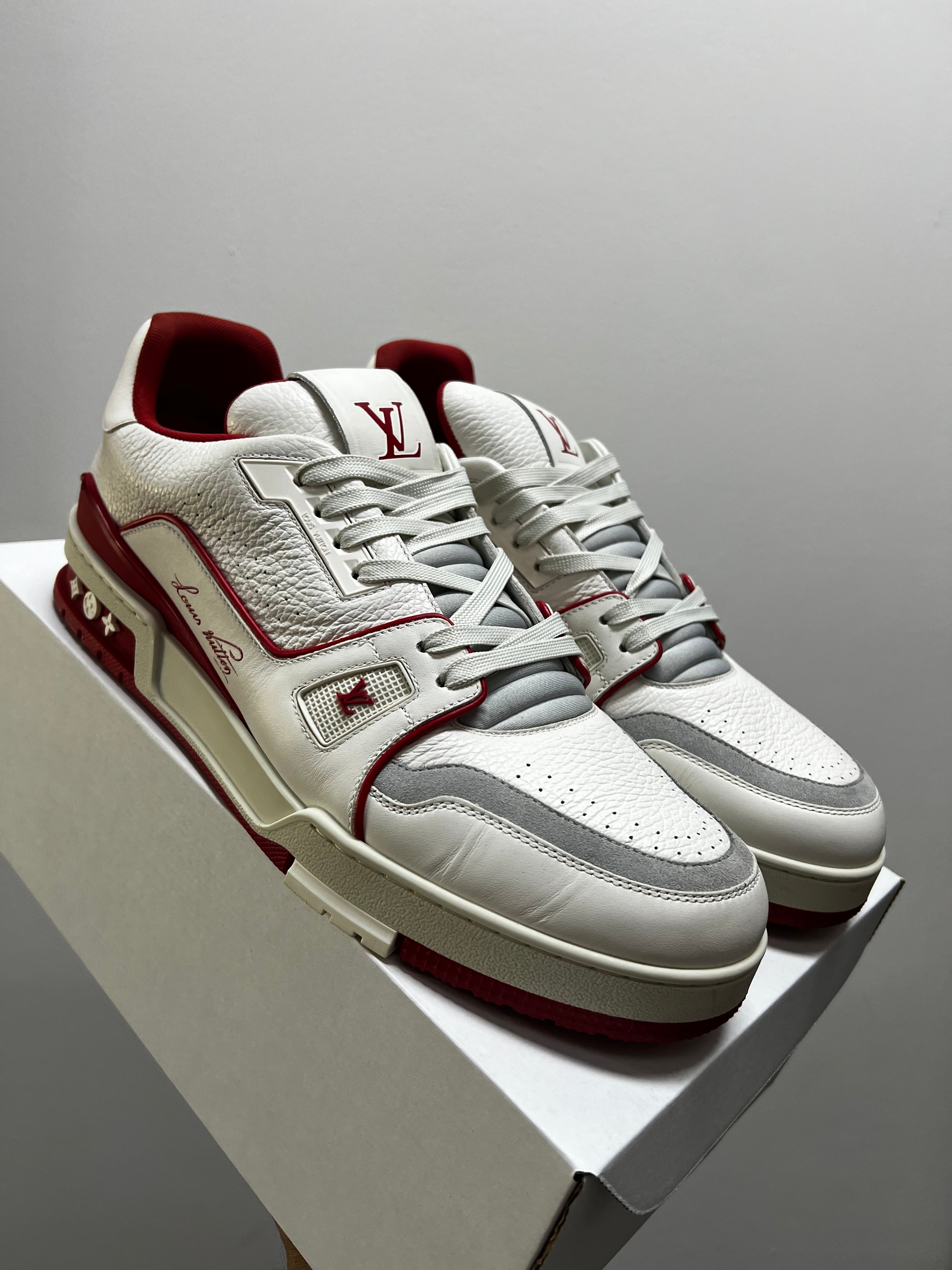 Louis Vuitton Trainer White Red