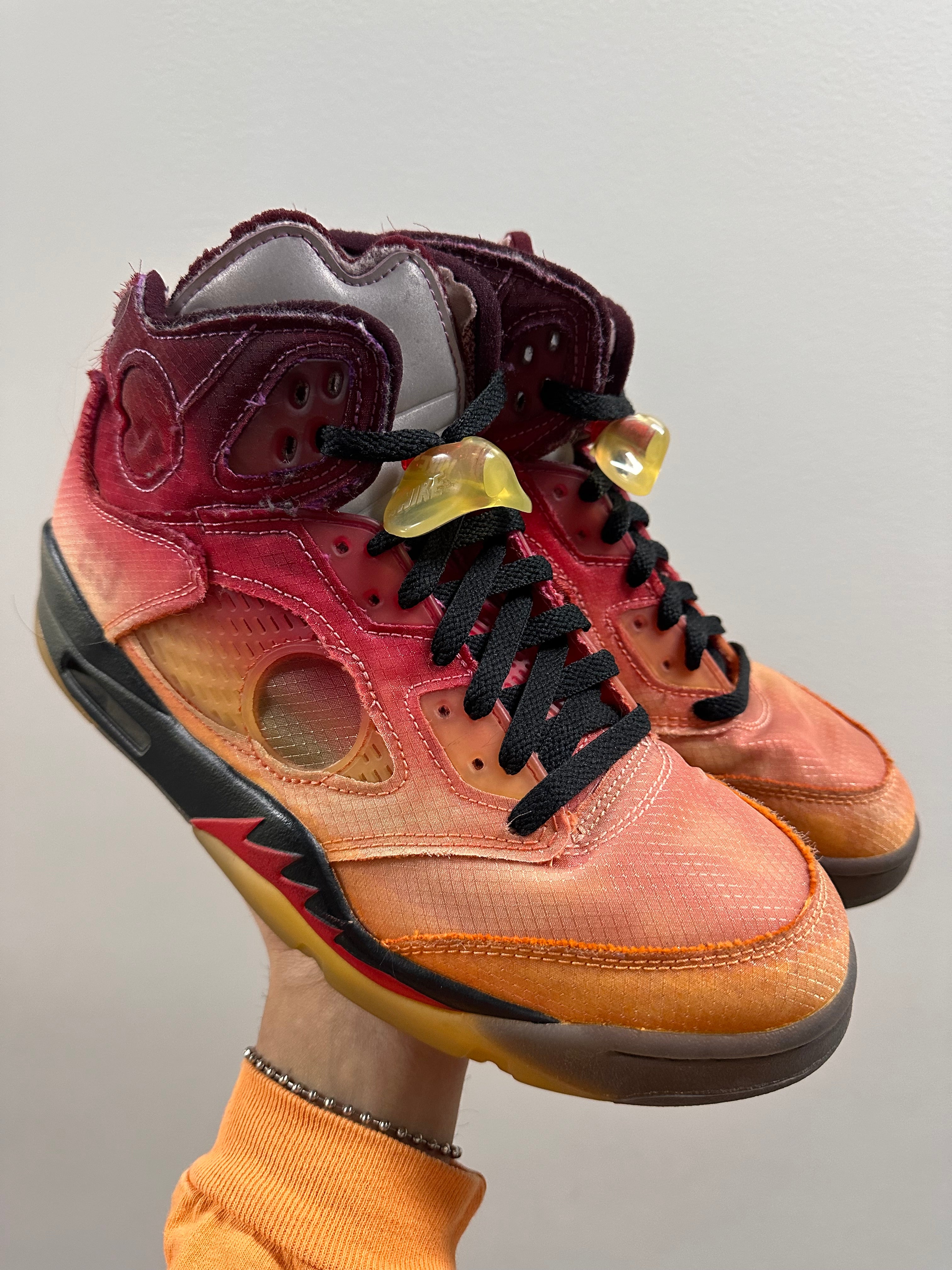 OFF-WHITE X AIR JORDAN 5 RETRO SP PS SAIL SUNSET CUSTOM