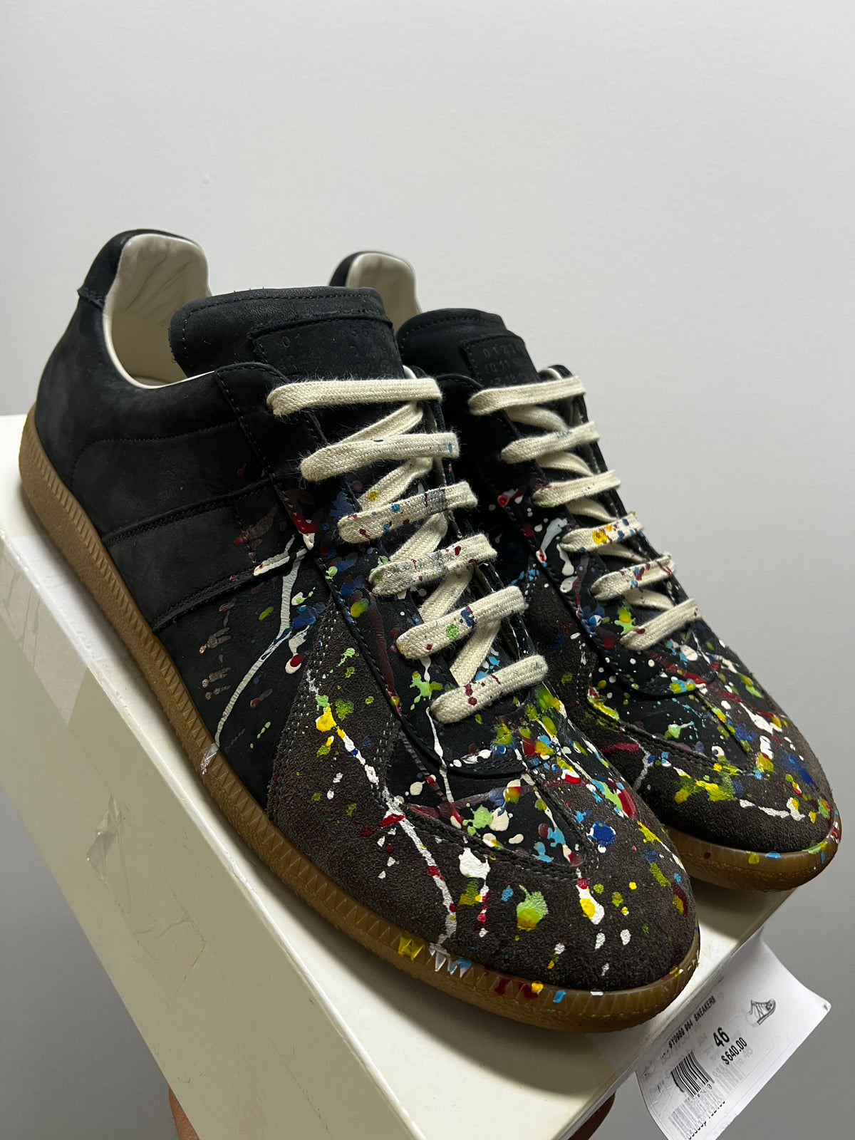 Maison Margiela Low 'Black/Brown Paint Splatter'
