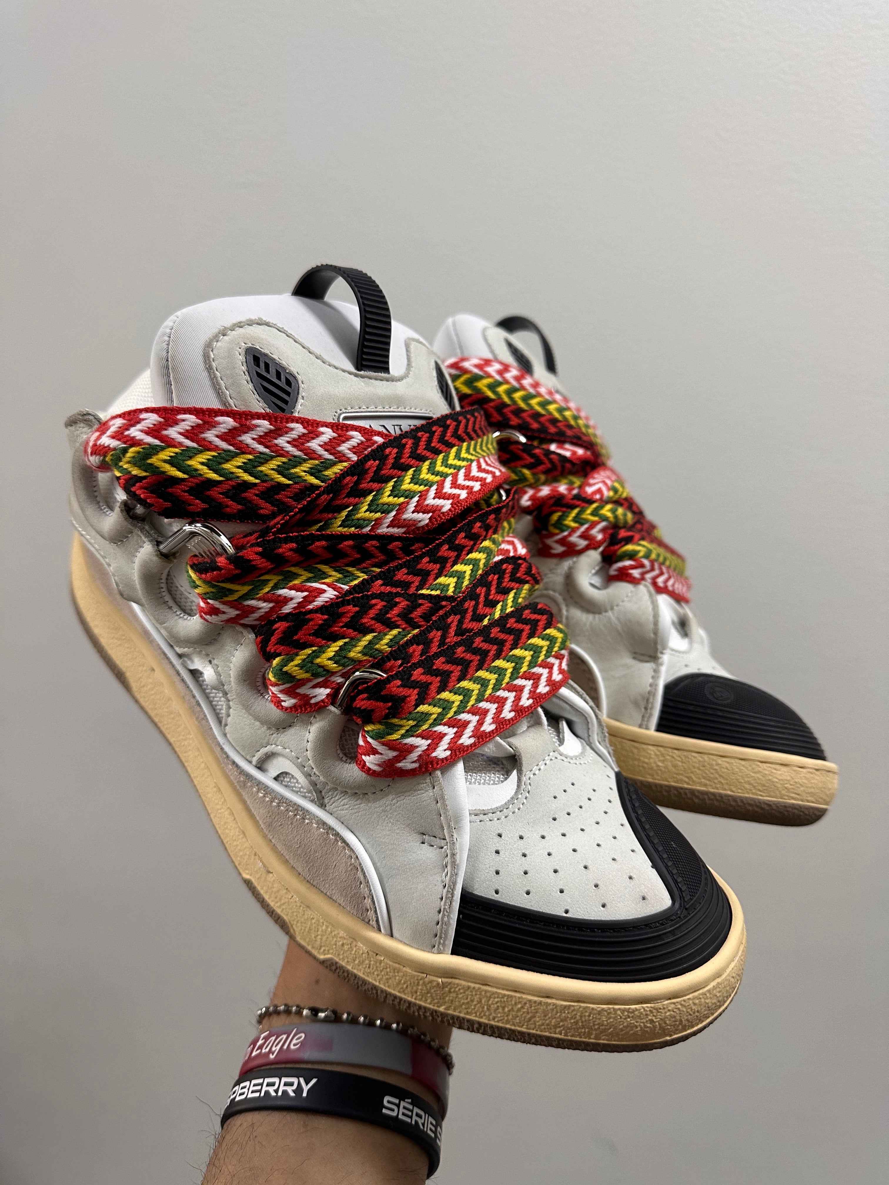 Lanvin Curb Sneakers White