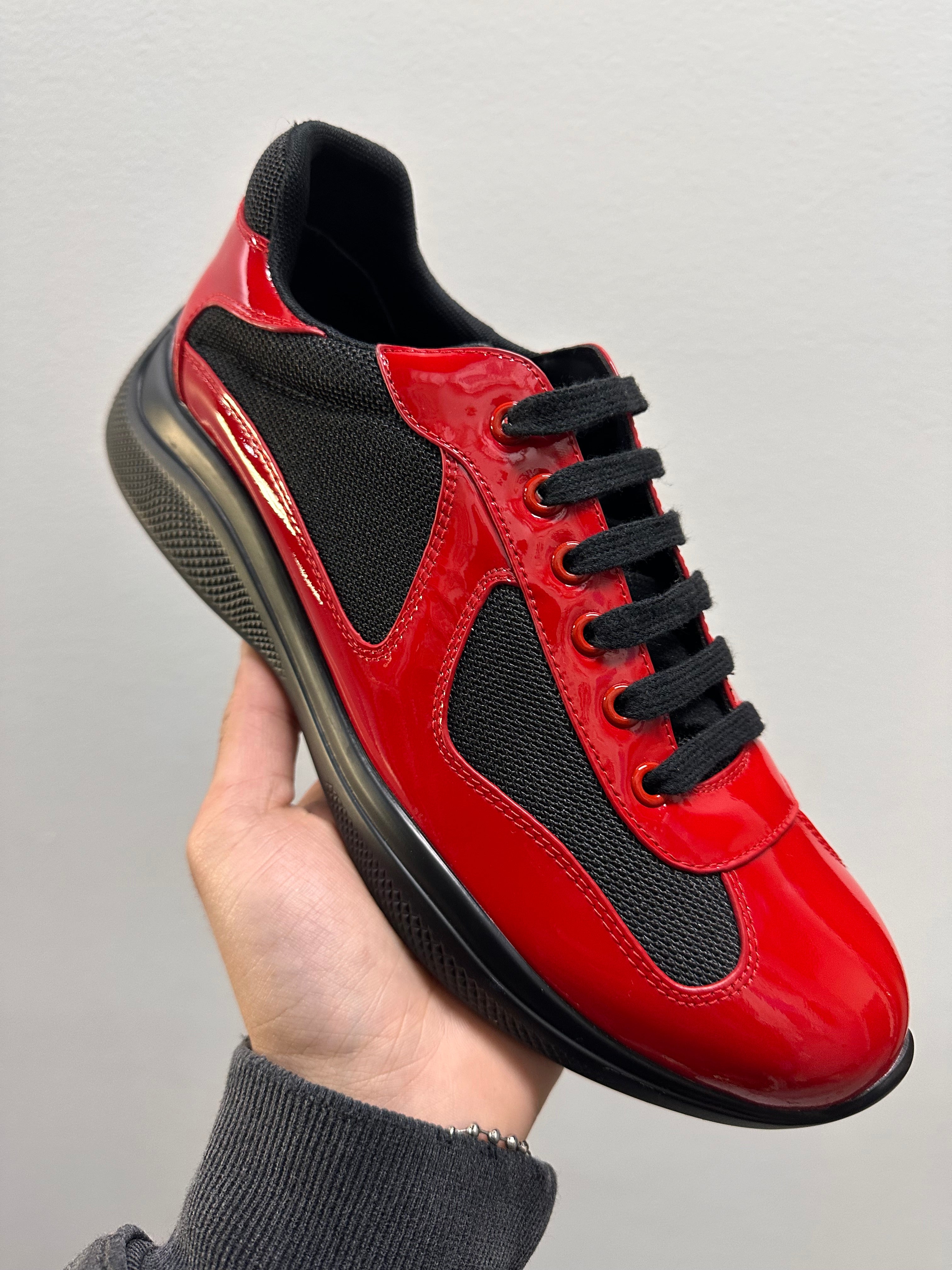 Prada Cups Red Patent Leather