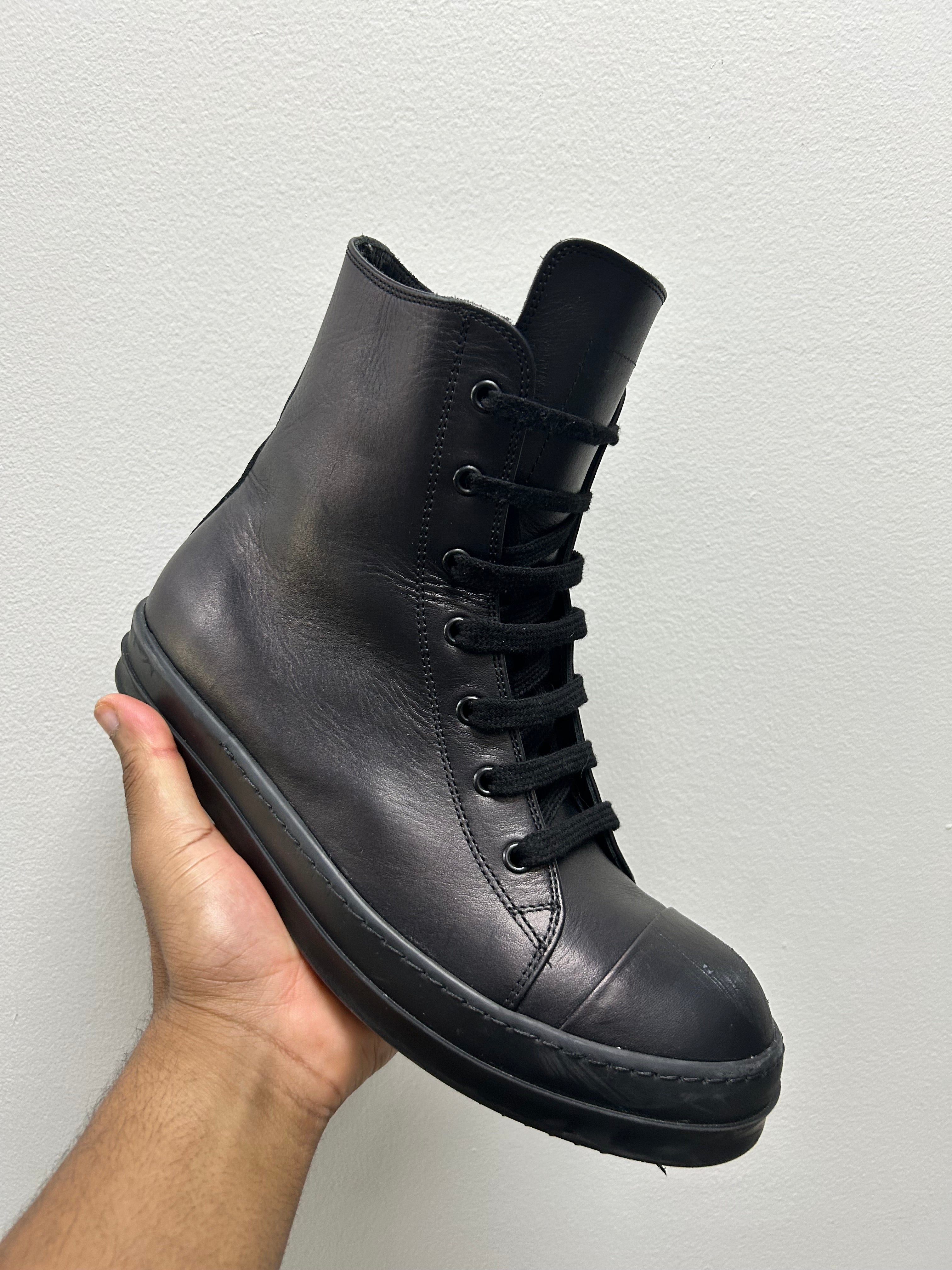 Rick Owens Temple Sneakers Triple Black