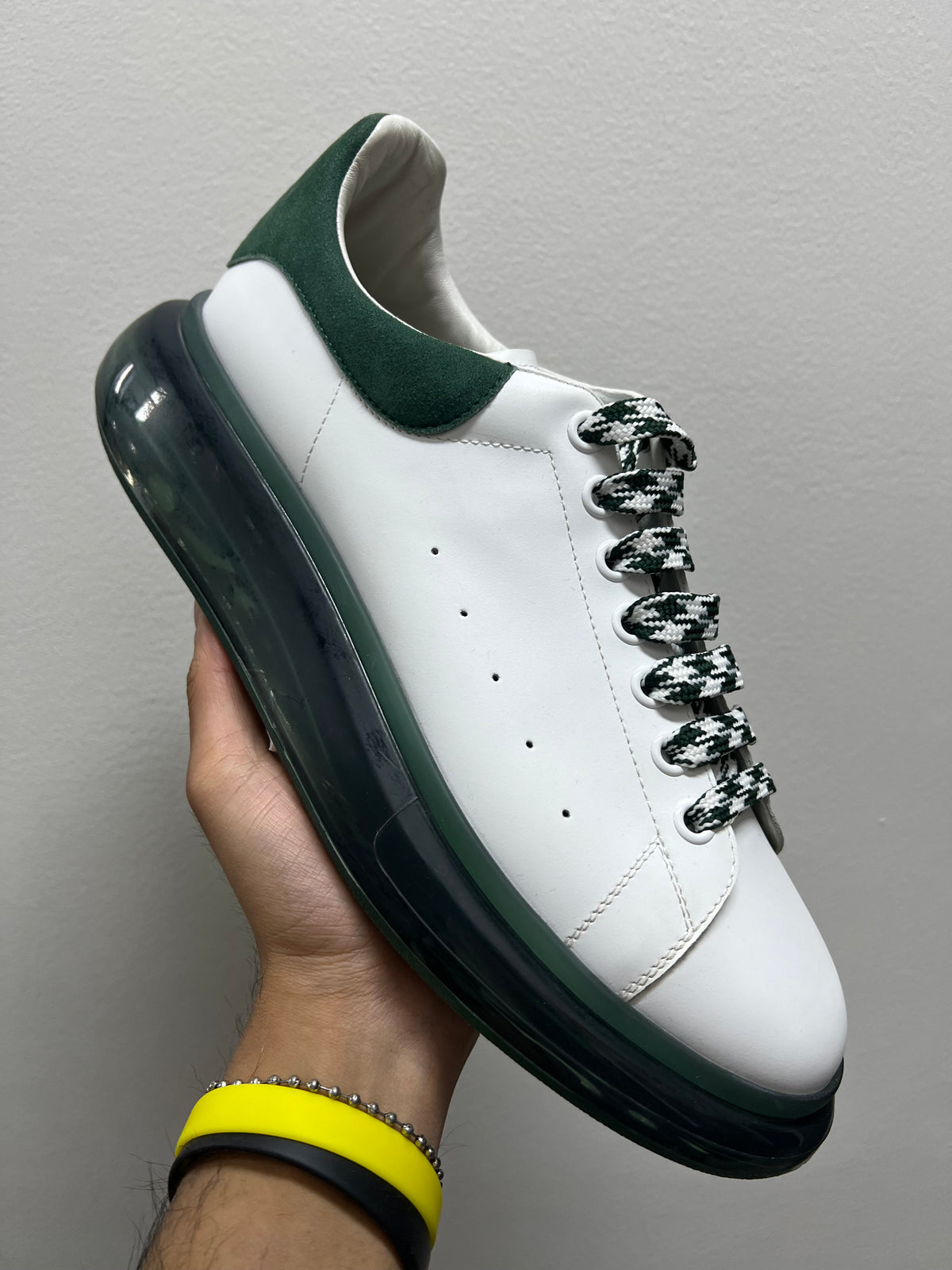 Alexander McQueen Oversized Sneaker White Bottle Green