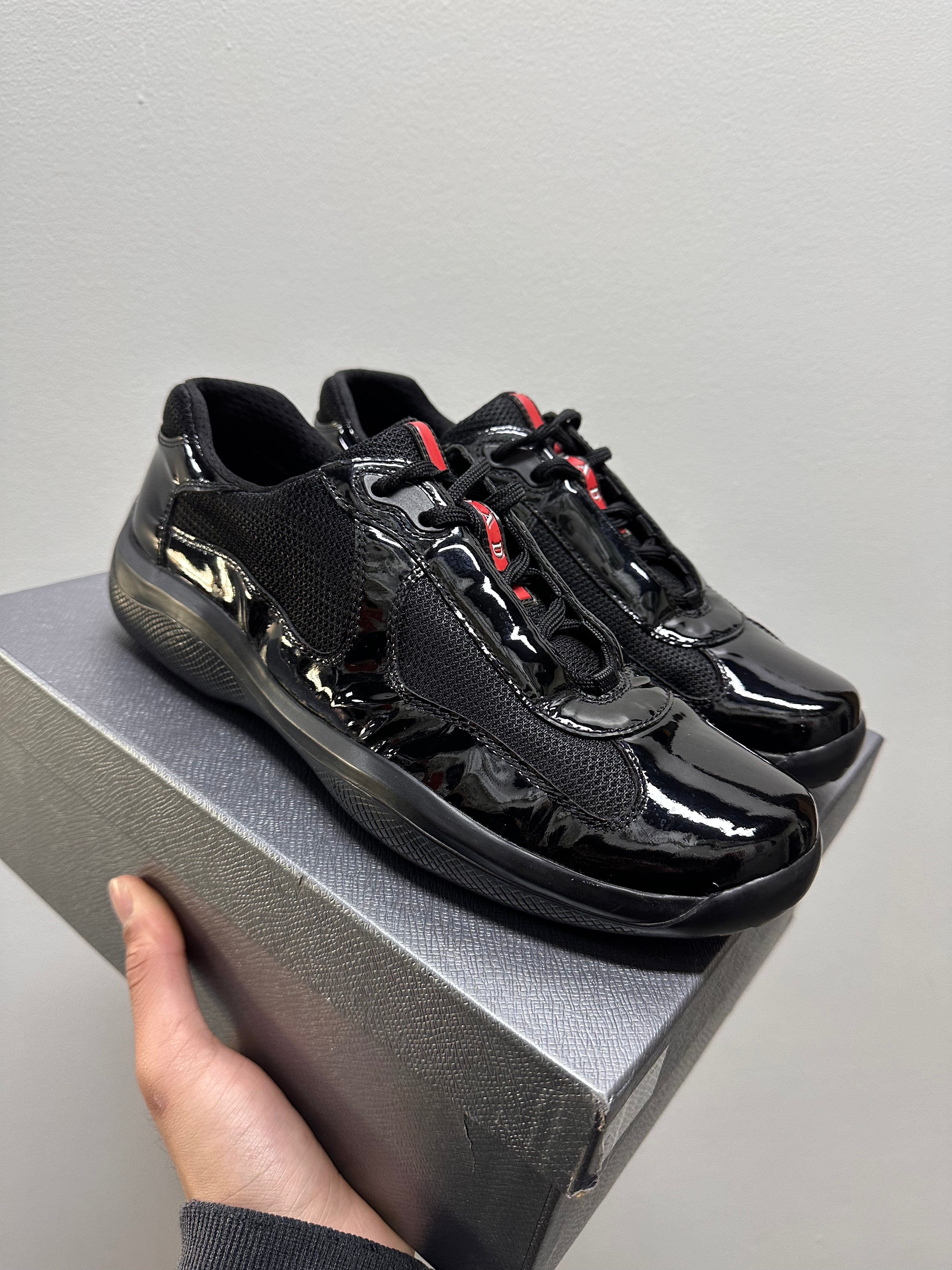 Prada Vintage American Cup Black Patent Leather