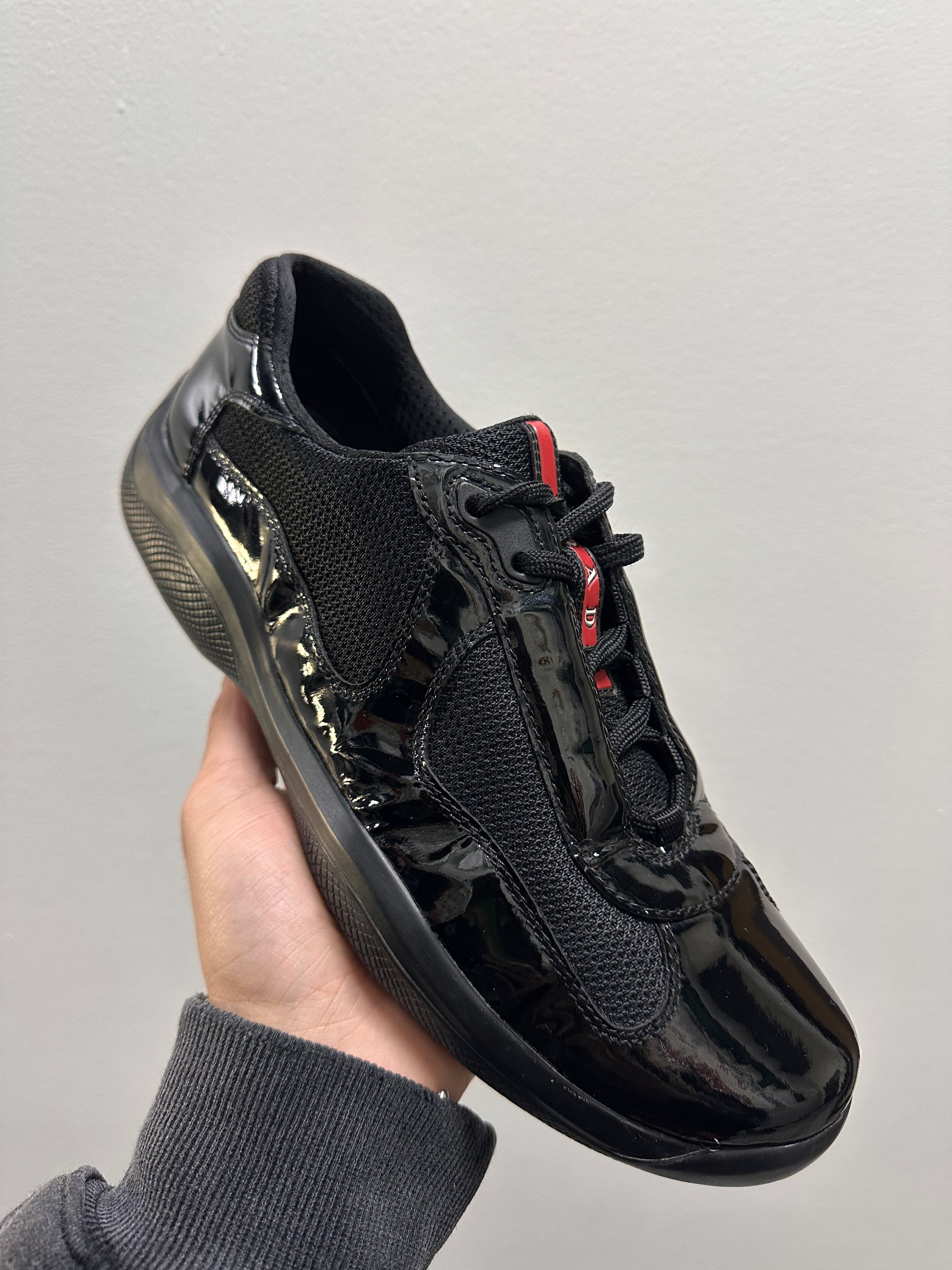Prada Vintage American Cup Black Patent Leather