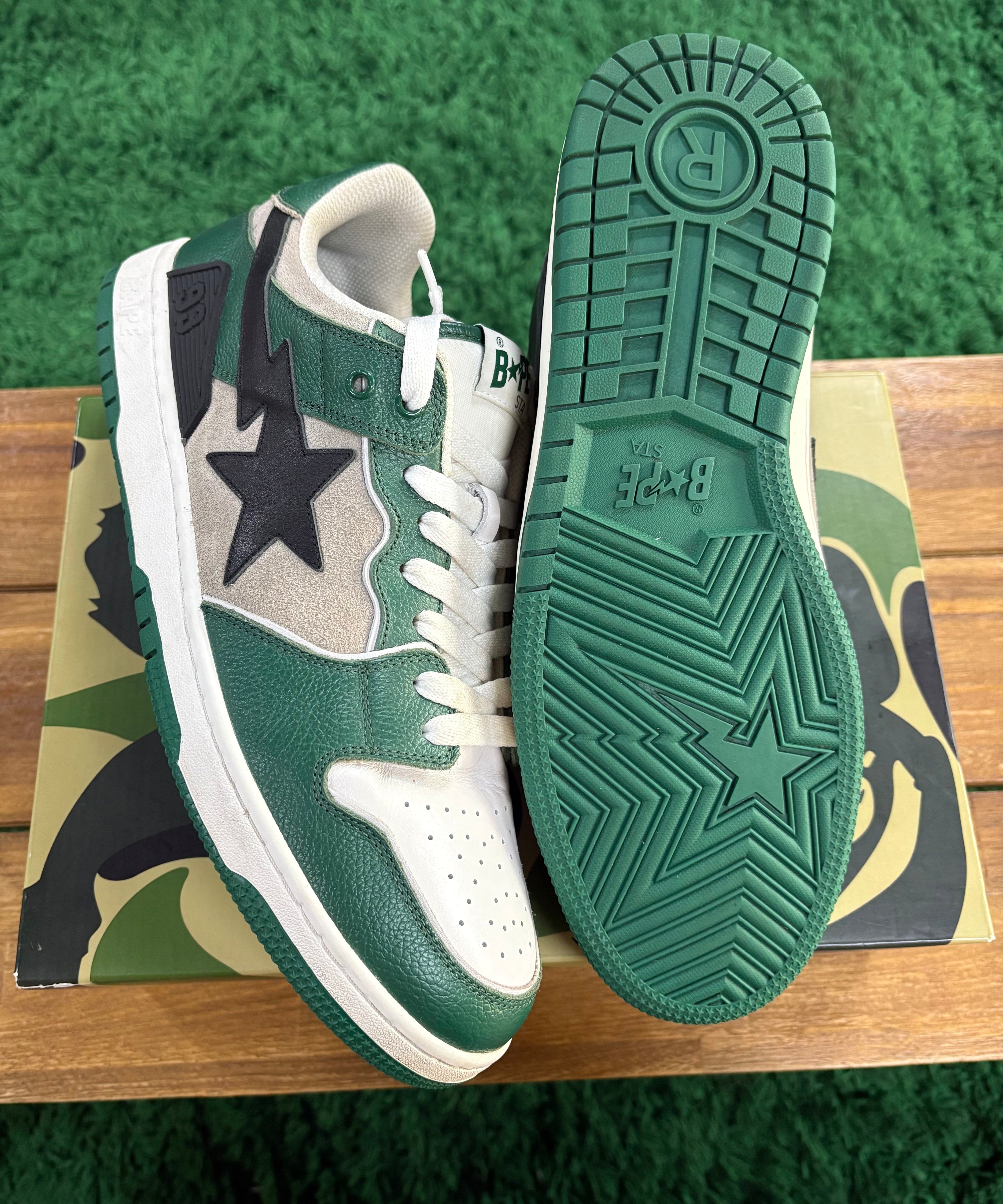 A Bathing Ape Bape SK8 Sta Green Grey