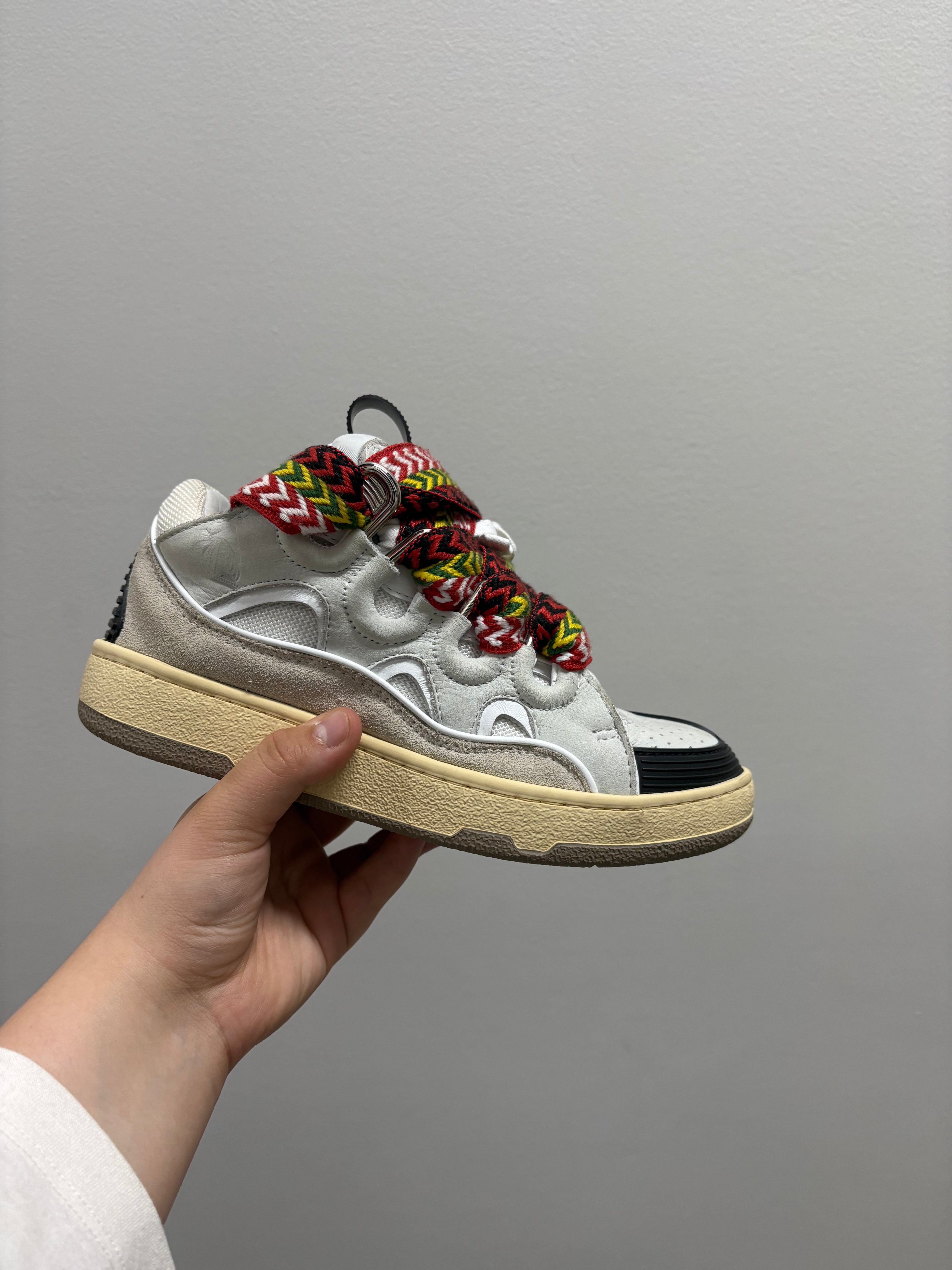 Lanvin Curb Sneakers White