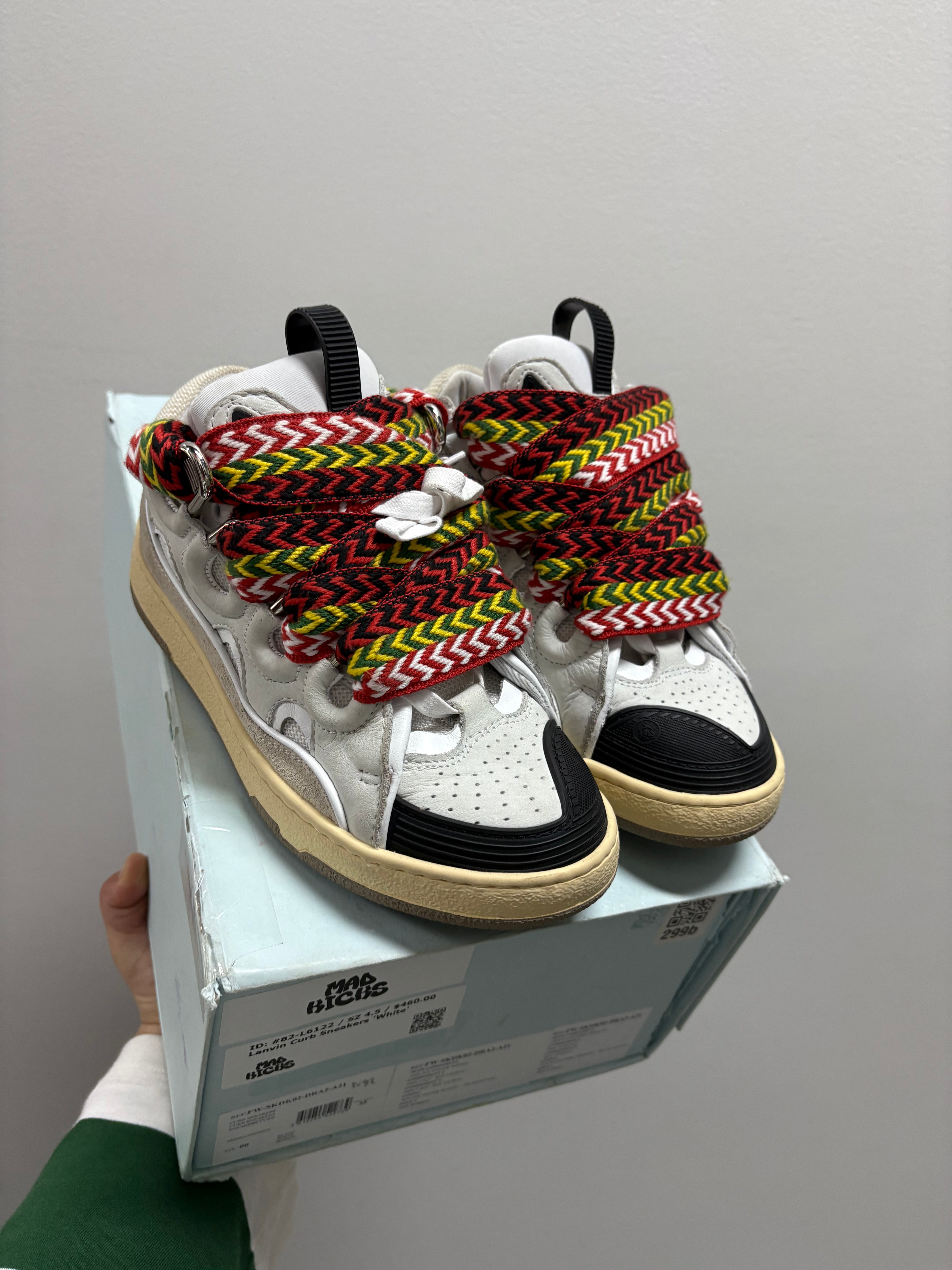 Lanvin Curb Sneakers White