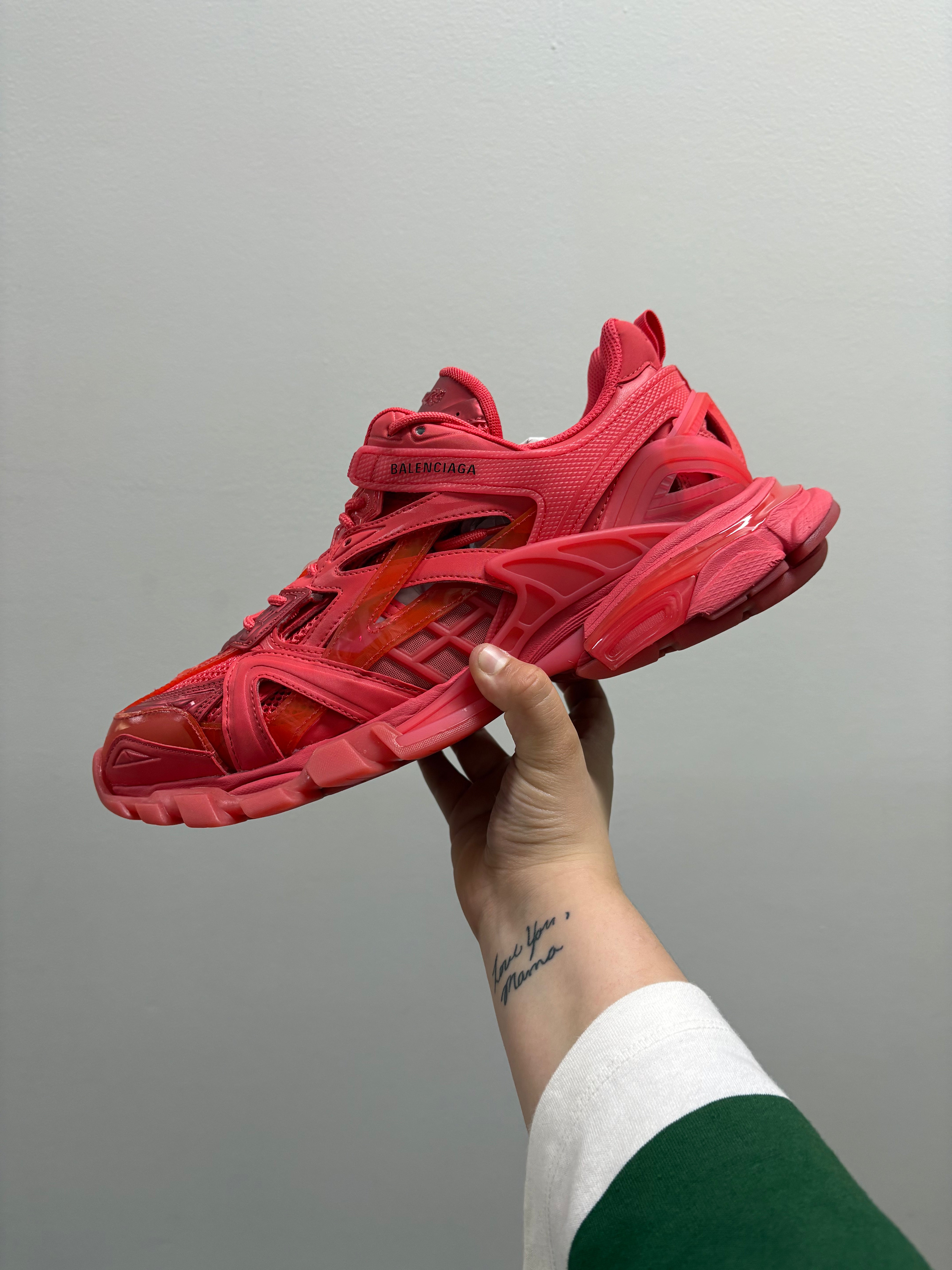 Balenciaga Mens Track.2 Sneaker with Clear Sole