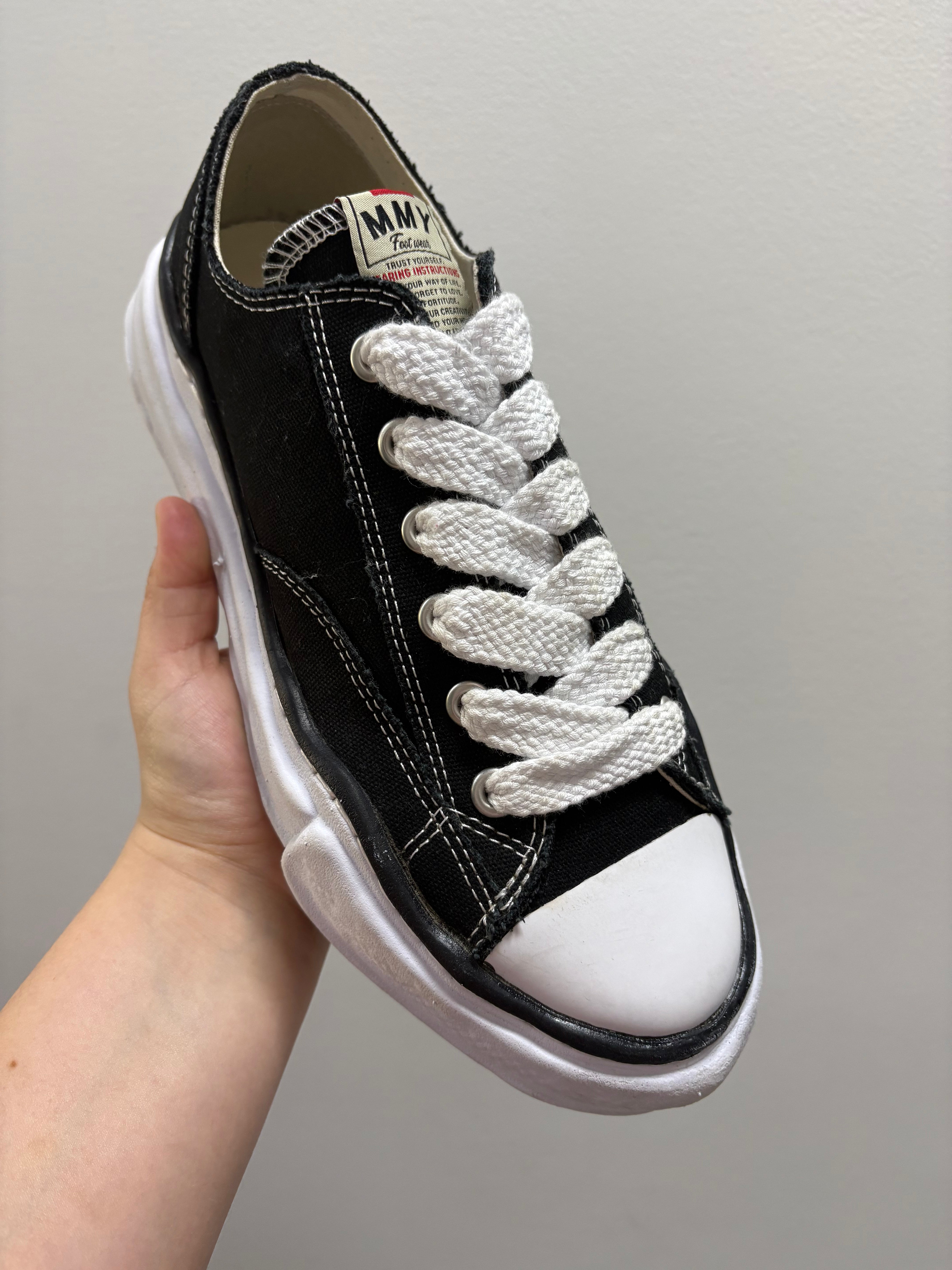 Maison Mihara Yasuhiro Peterson OG Sole Canvas Low Black