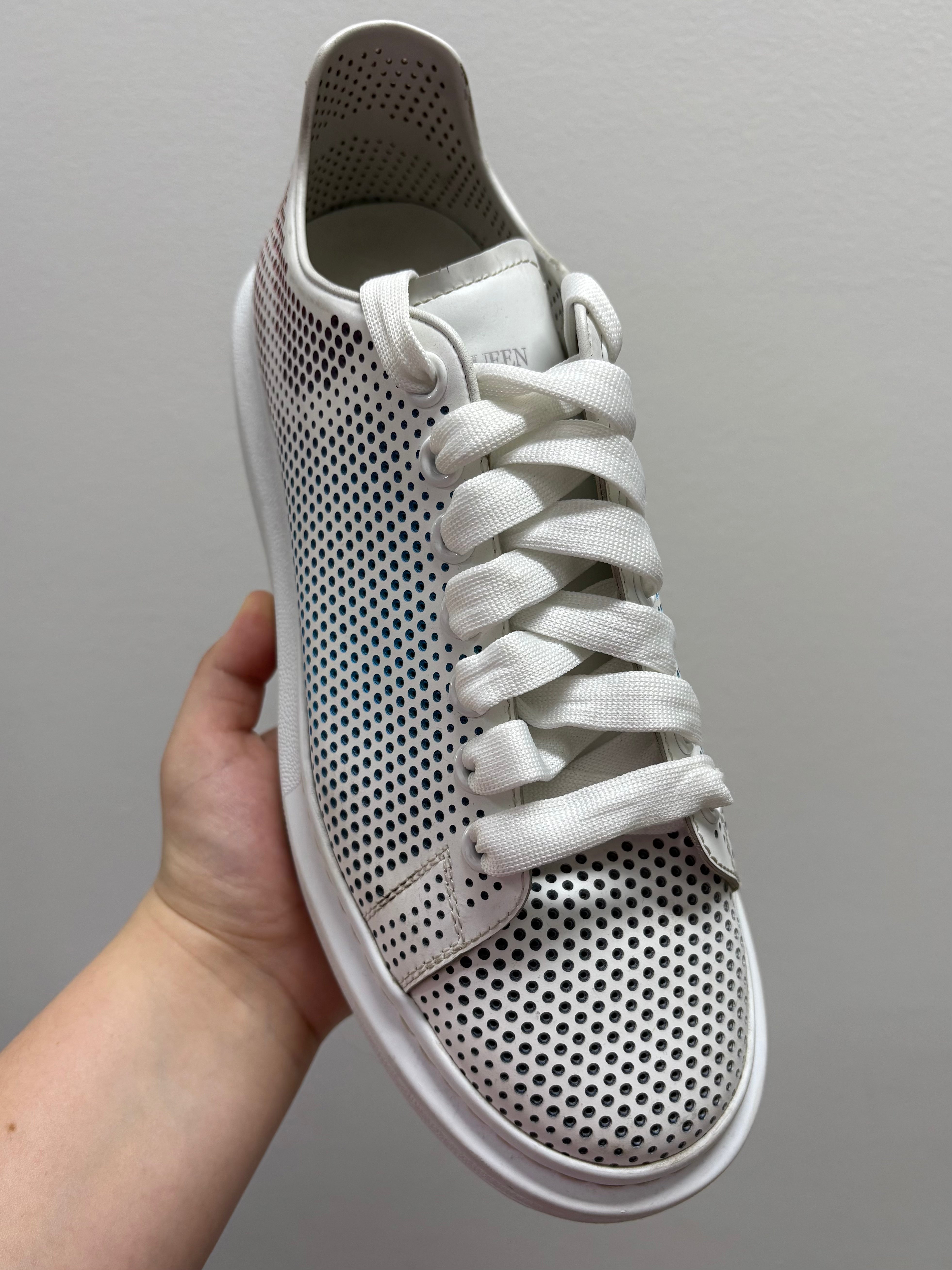 Alexander McQueen Oversized Sneaker Perforated - White Multi-Color