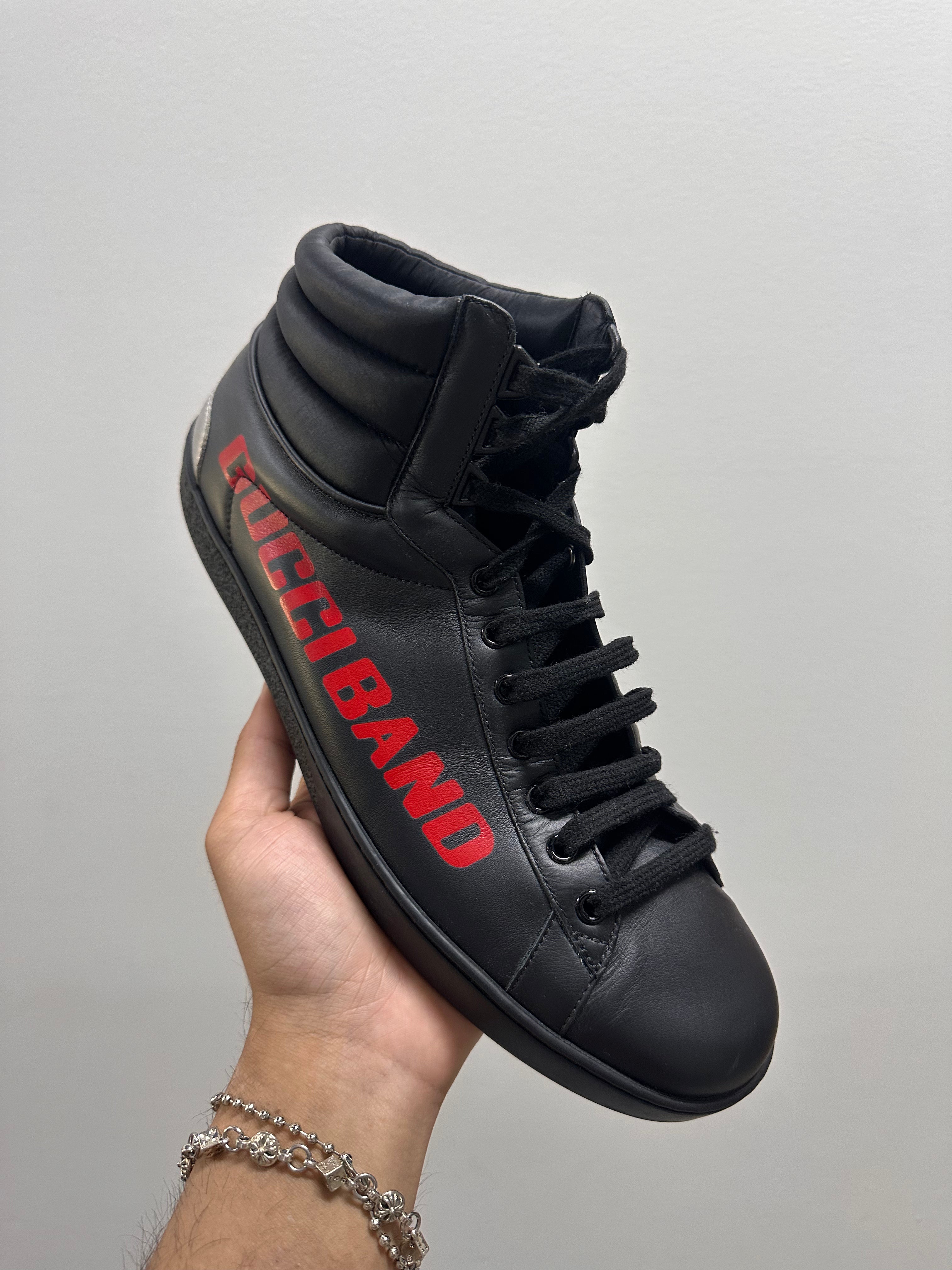 Gucci Band Mens Ace High Top Black Seakers