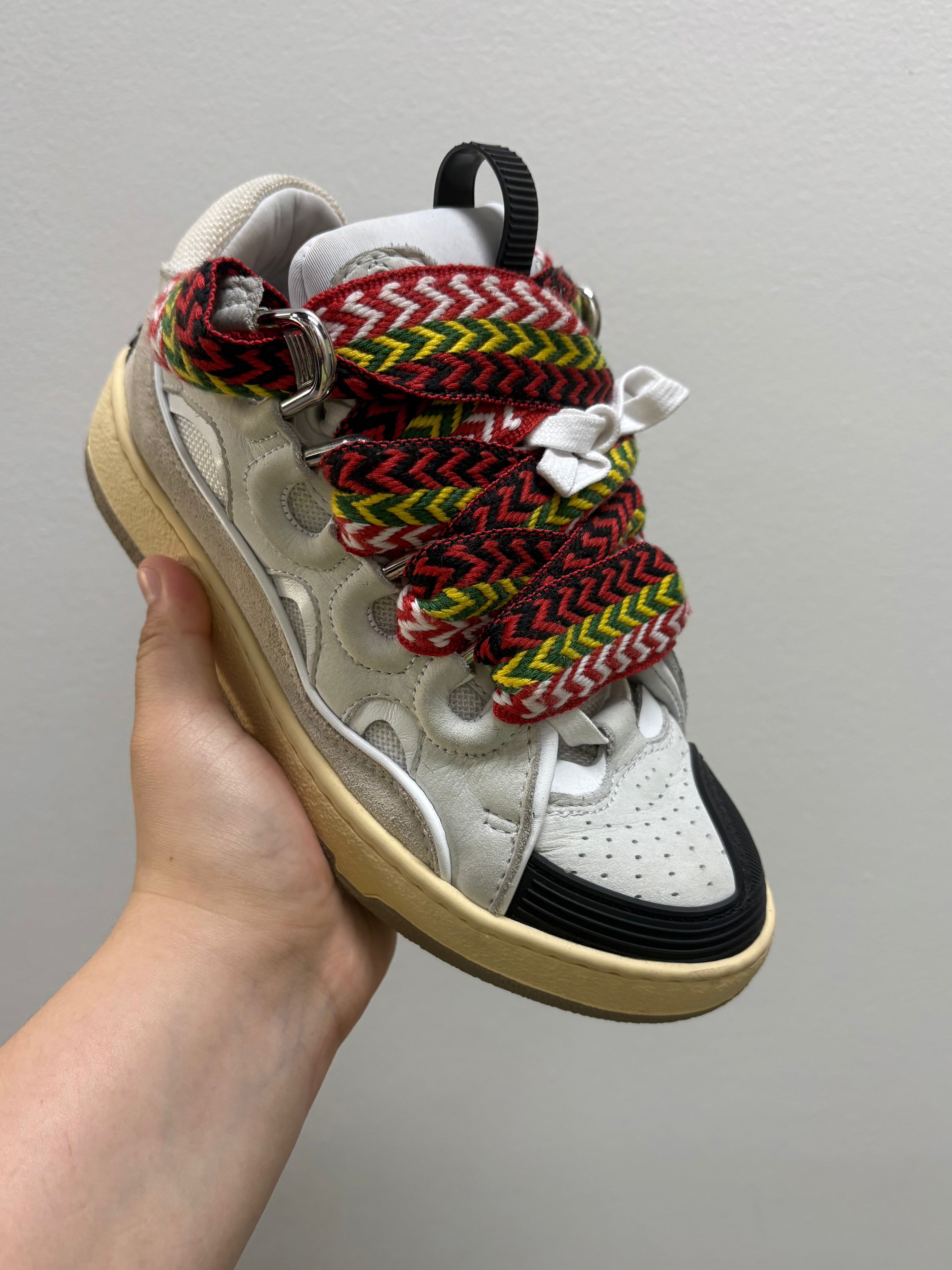 Lanvin Curb Sneakers White