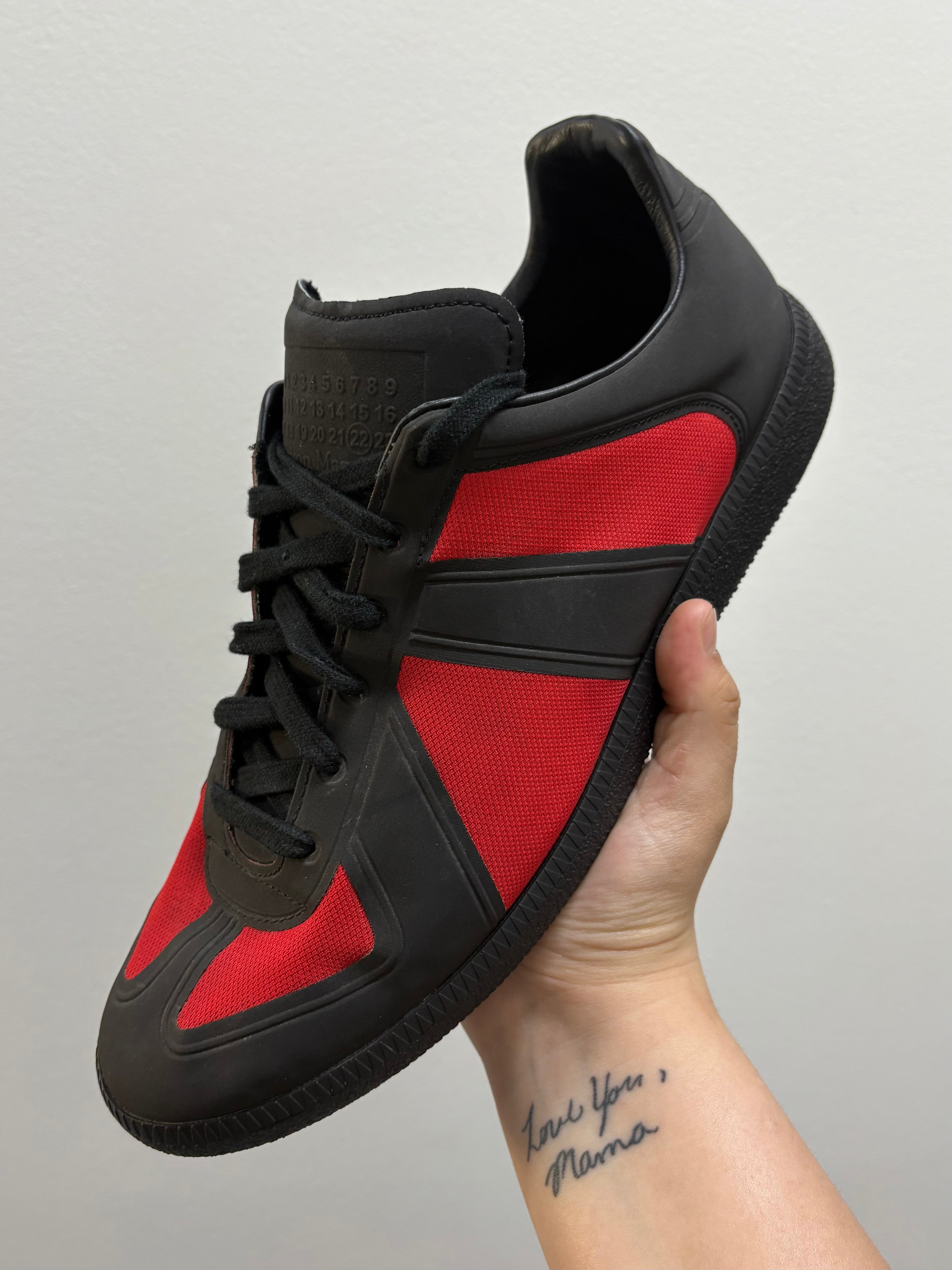 Maison Margiela Replica Sneakers Two Tone - Red Black