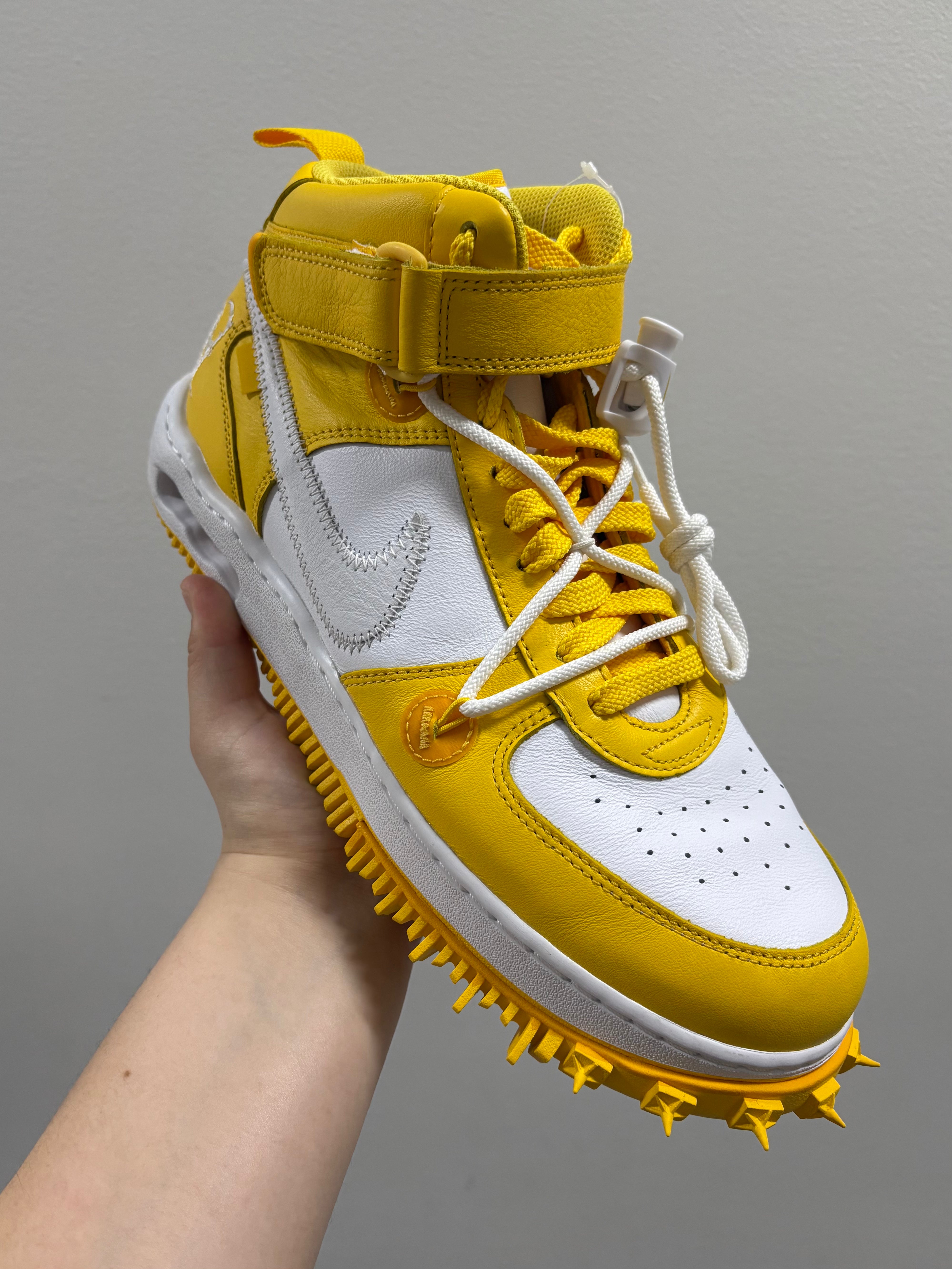 Off-White x Air Force 1 Mid SP Leather Varsity Maize