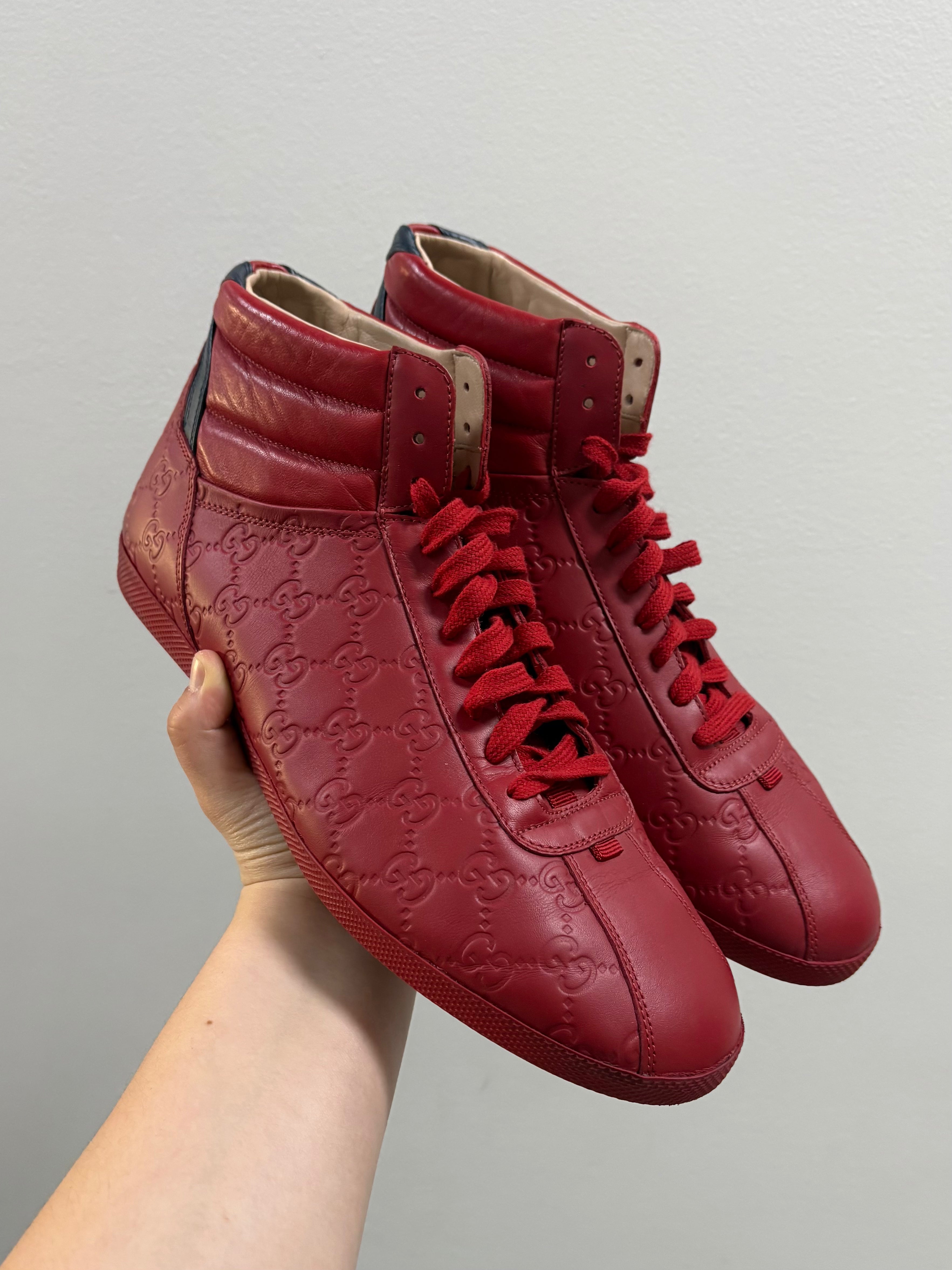 Gucci Signature High Top Red
