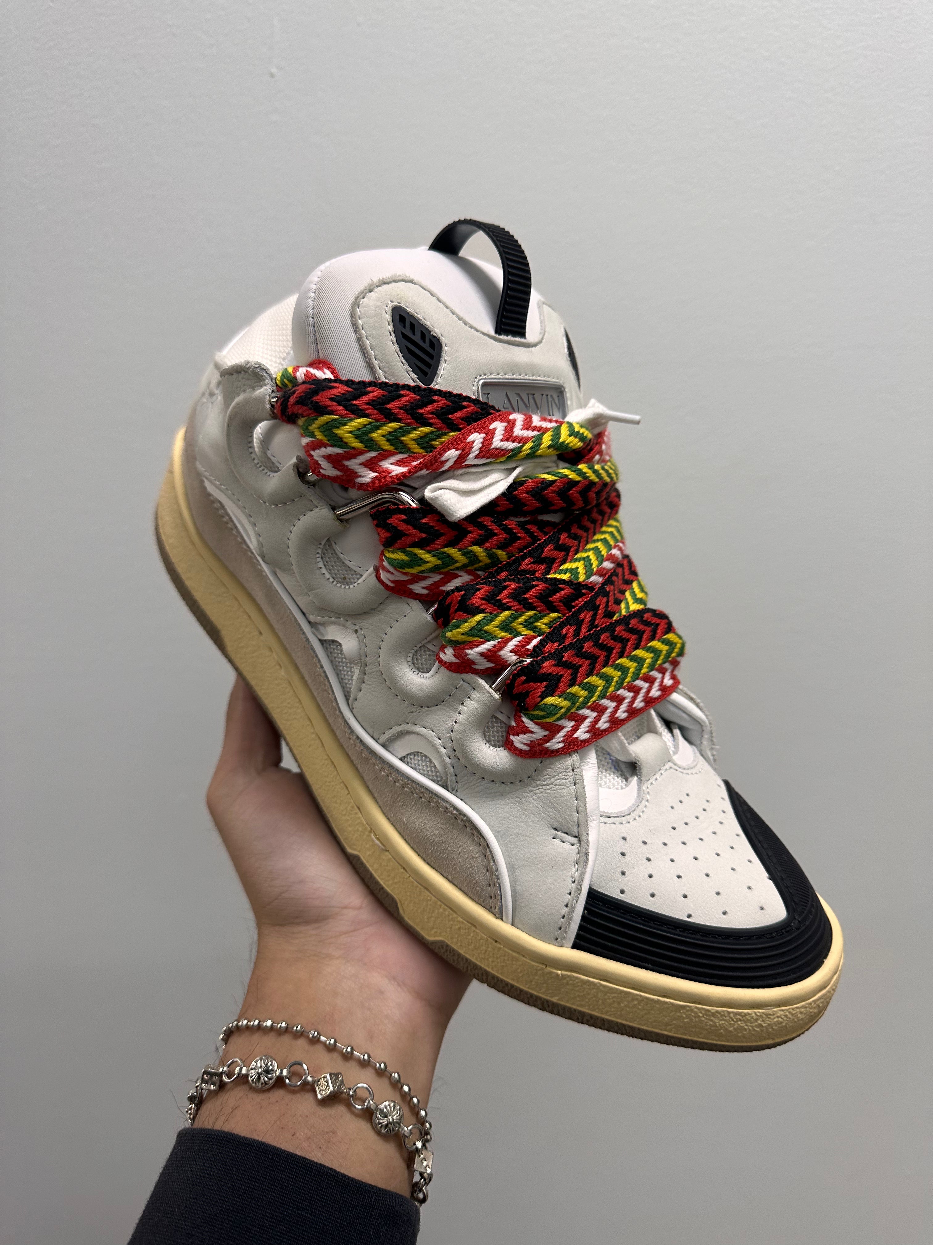 Lanvin Leather Curb White Ivory