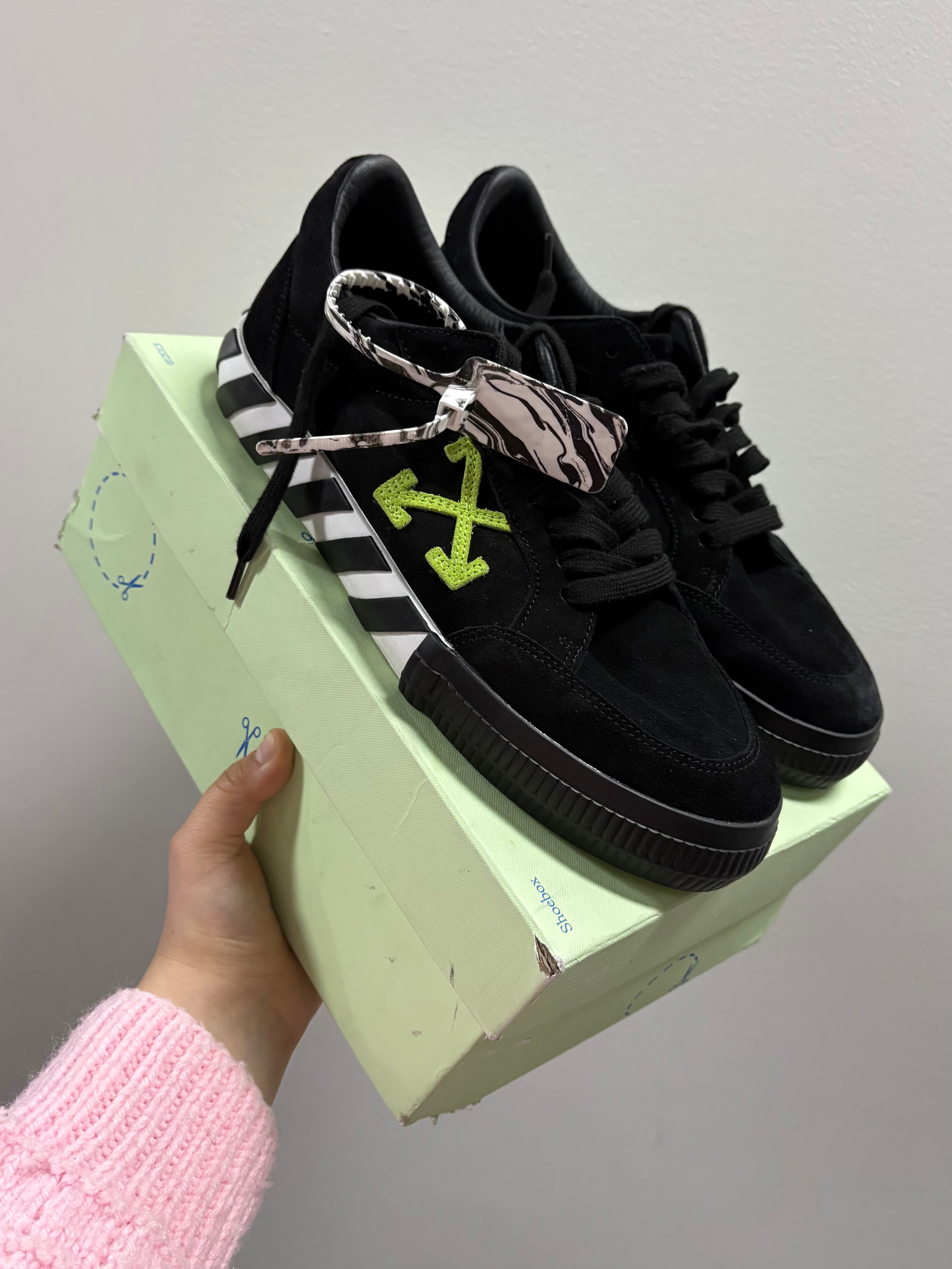 Off White Vulc Low Black Green