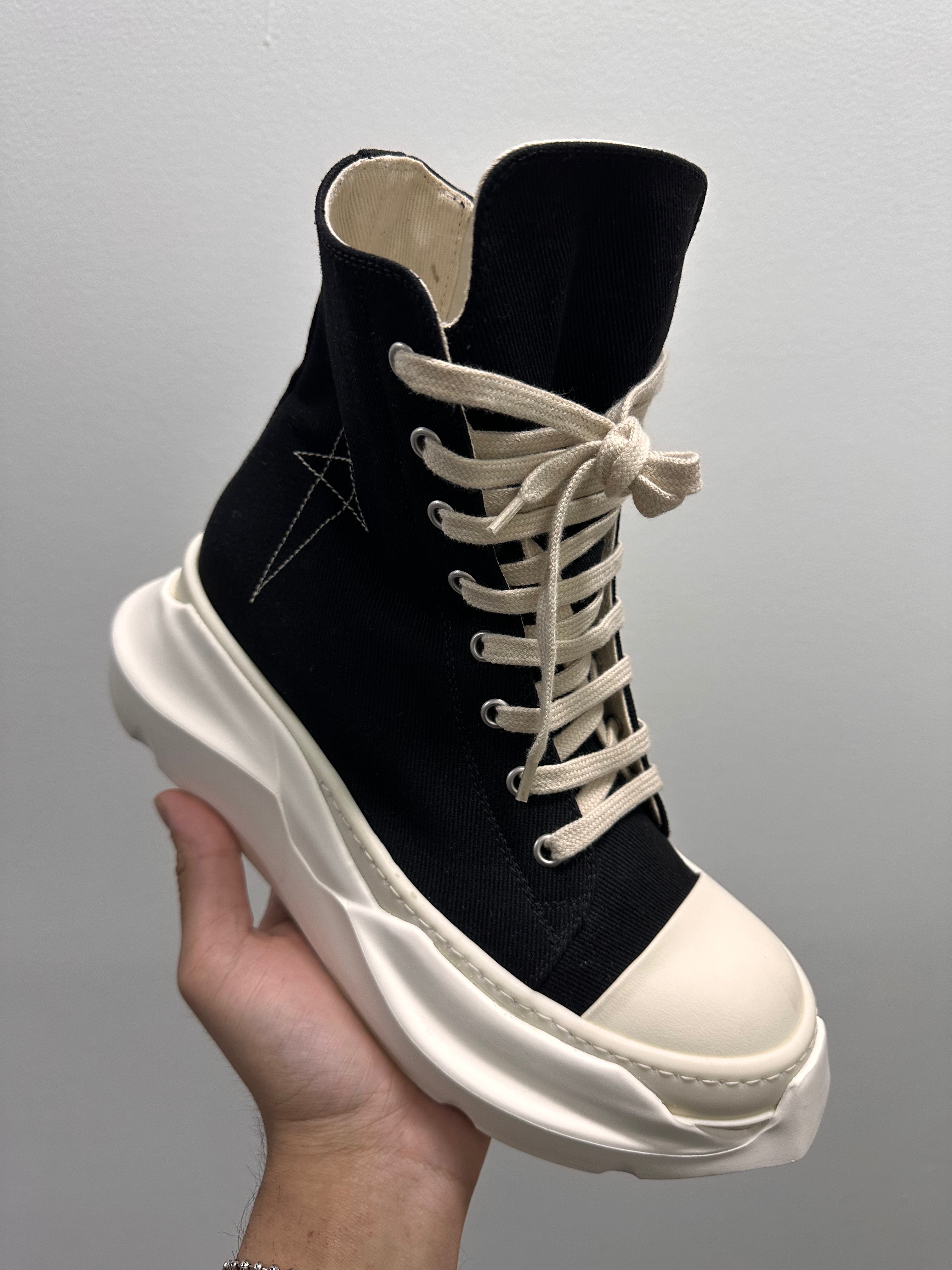 Rick Owens Wmns EDFU DRKSHDW Pentagram Embroidery Abstract High Black Milk